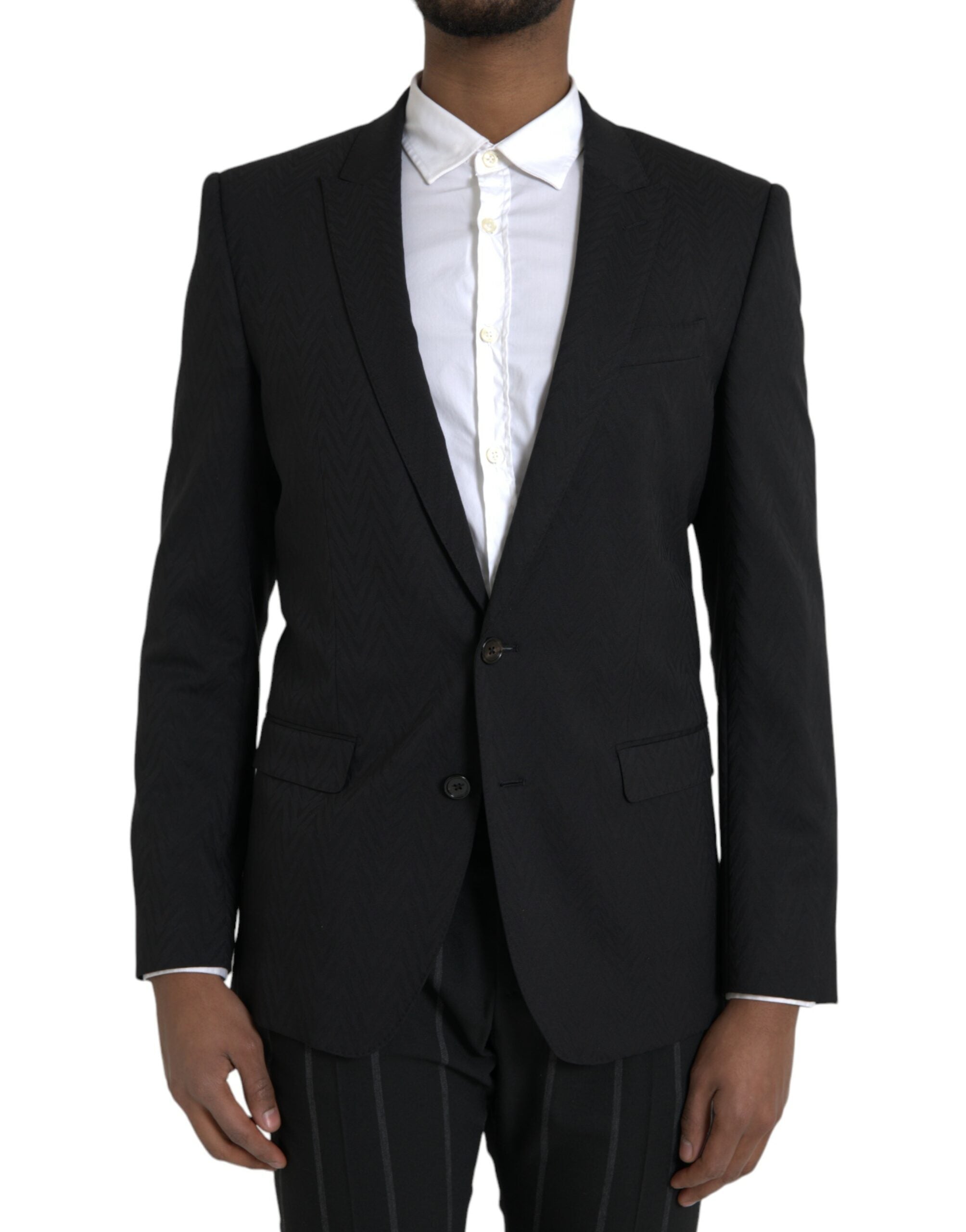 Dolce & Gabbana Svart MARTINI Slim Fit Jacka Kavaj Kavaj