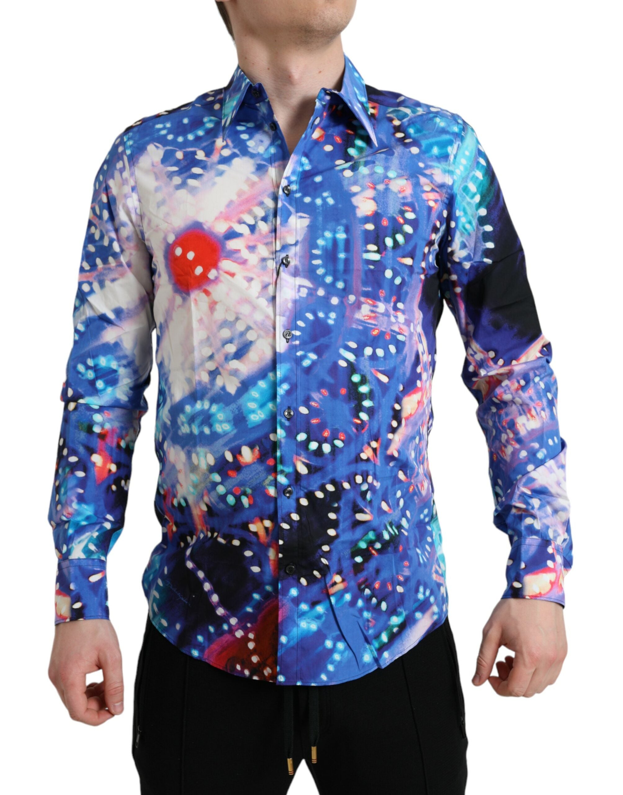 Dolce & Gabbana Multicolor Luminarie Slim MARTINI-skjorta