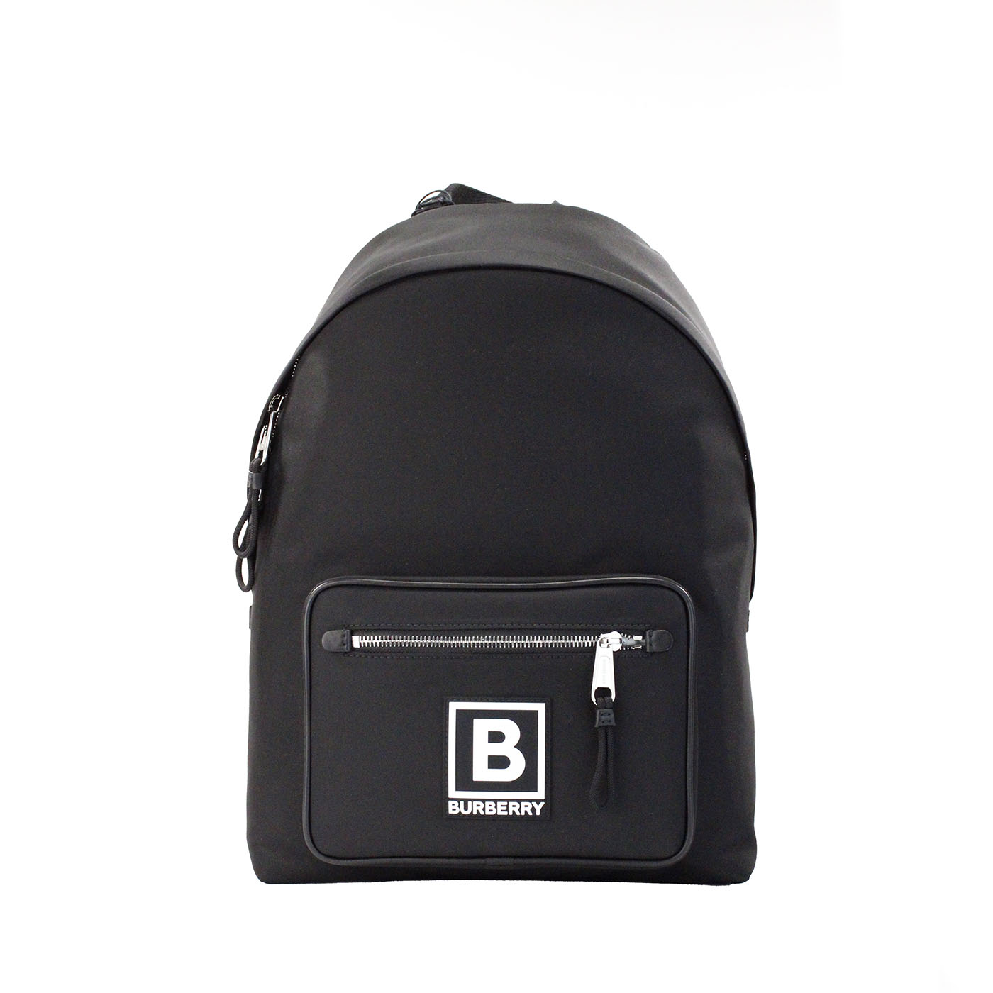 Burberry Abbeydale Branded Stamp svart nylonryggsäck med axelrem