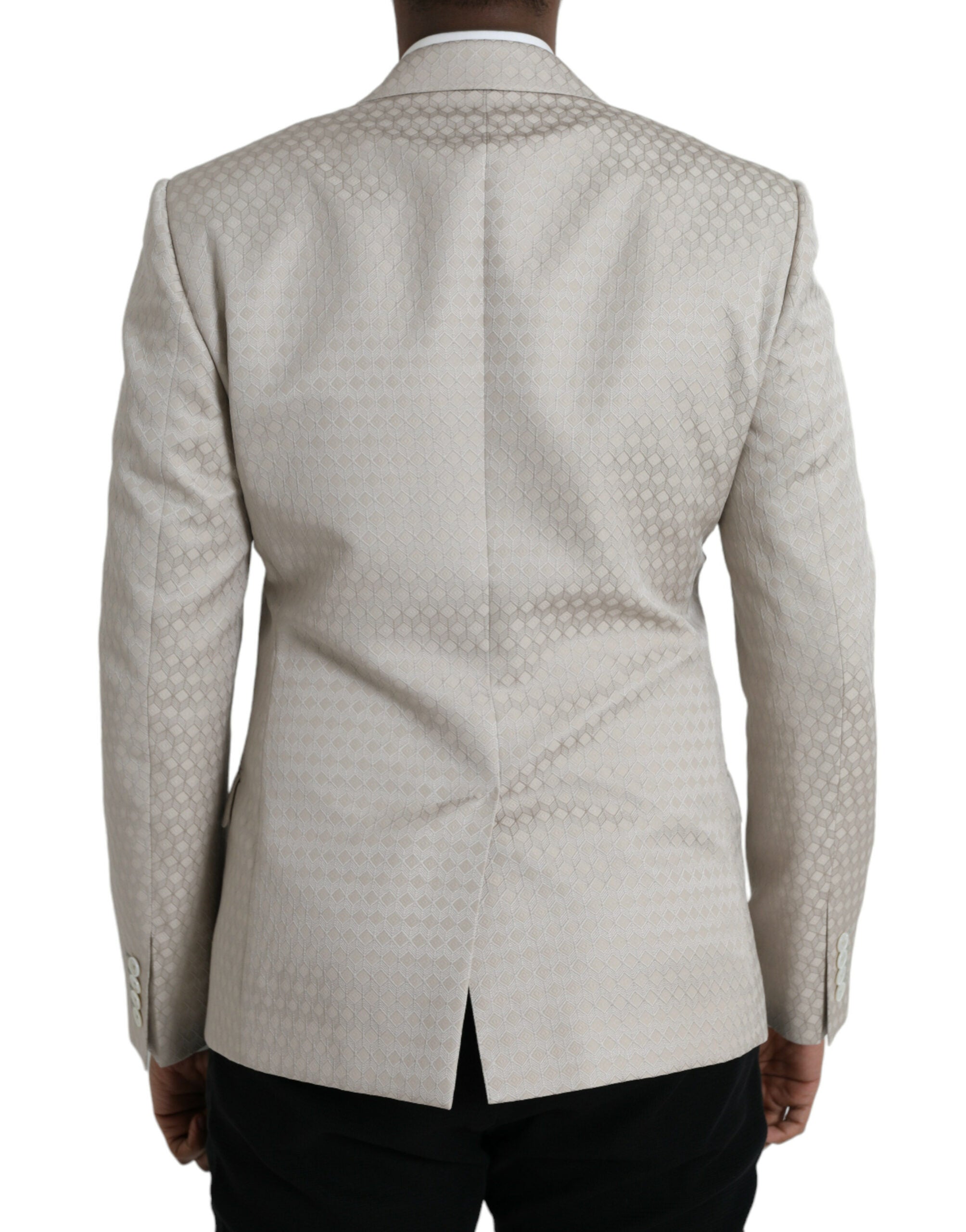 Dolce & Gabbana Beige MARTINI Enkelknäppt Kavaj