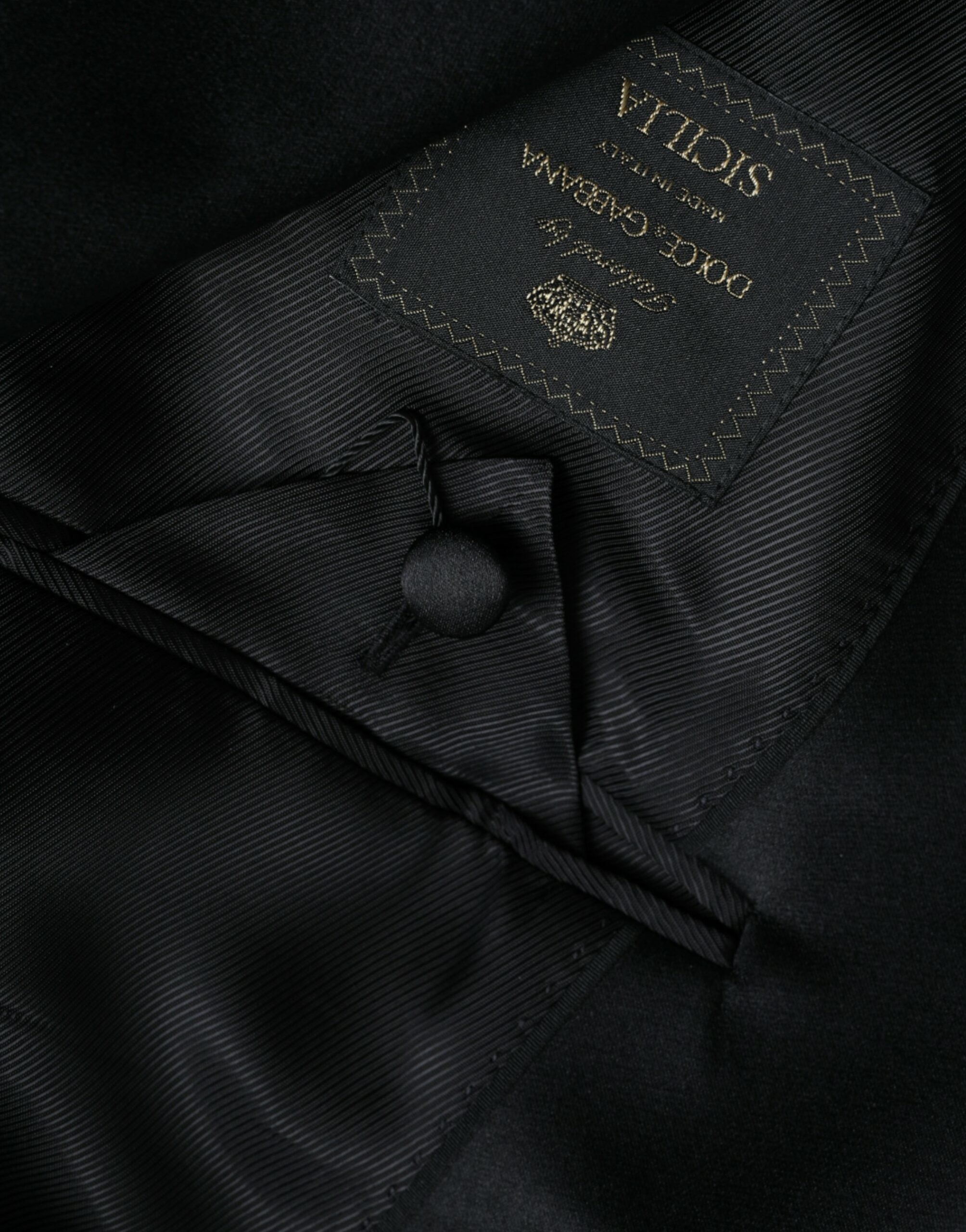 Dolce & Gabbana Svart SICILIA Enkelknäppt Kavaj