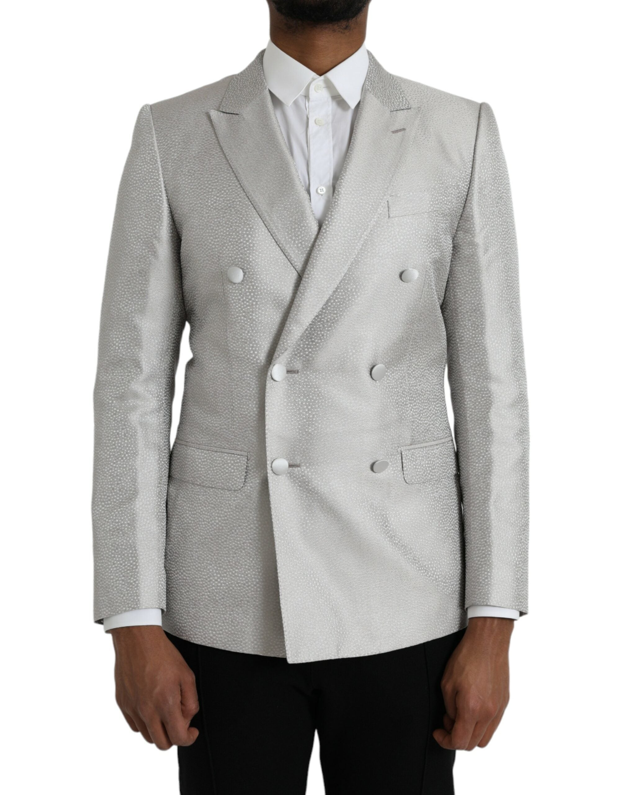 Dolce & Gabbana Off White MARTINI Dubbelknäppt Kavaj
