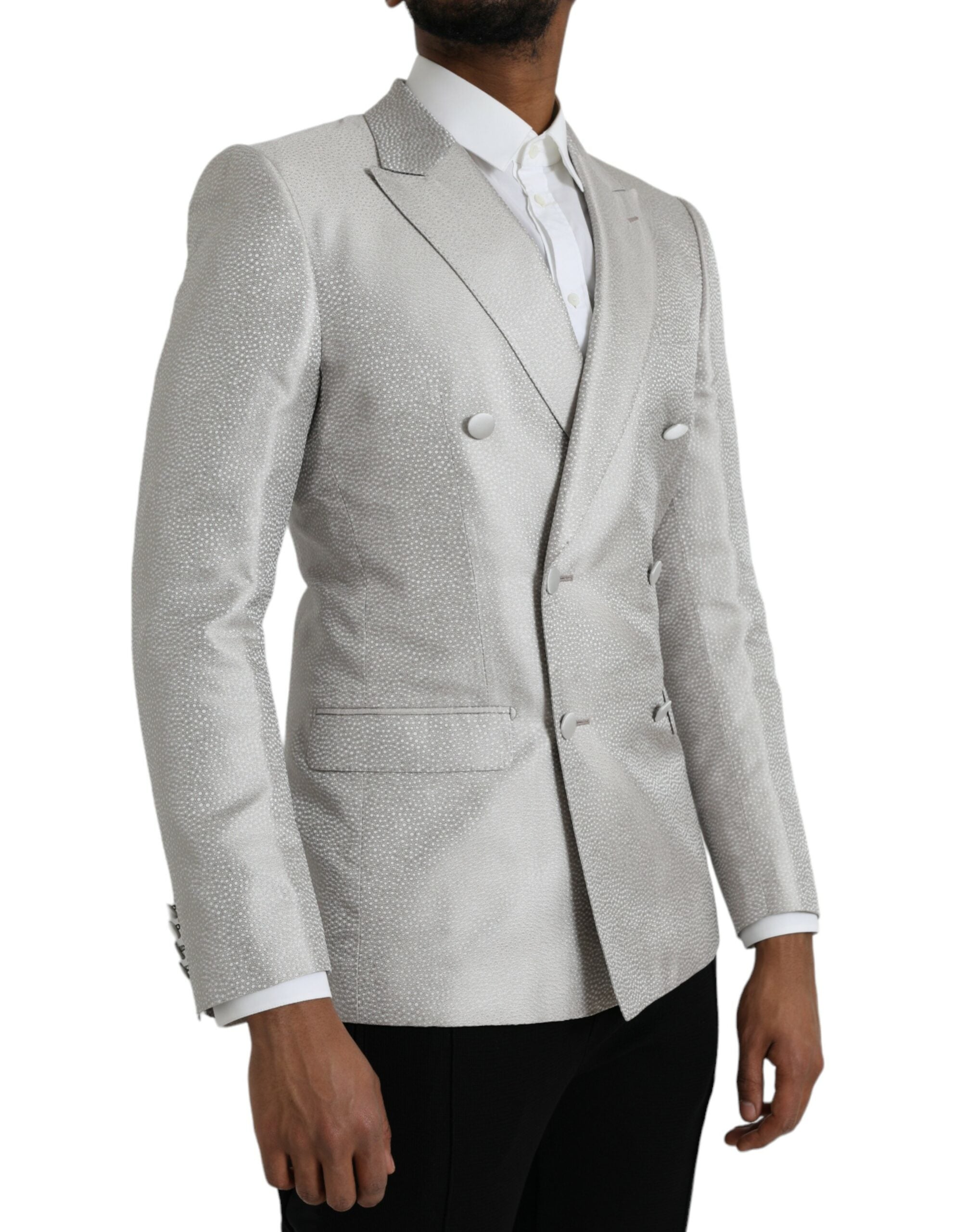 Dolce & Gabbana Off White MARTINI Dubbelknäppt Kavaj