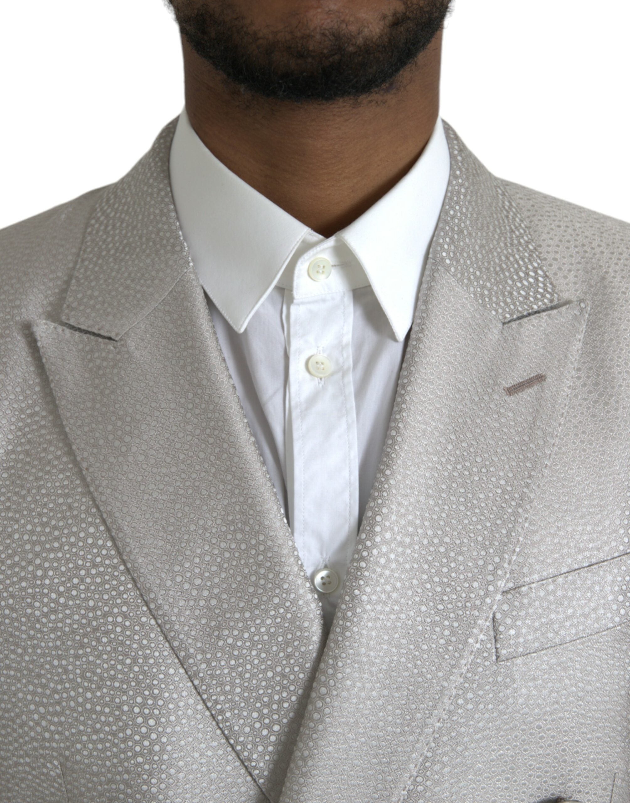 Dolce & Gabbana Off White MARTINI Dubbelknäppt Kavaj