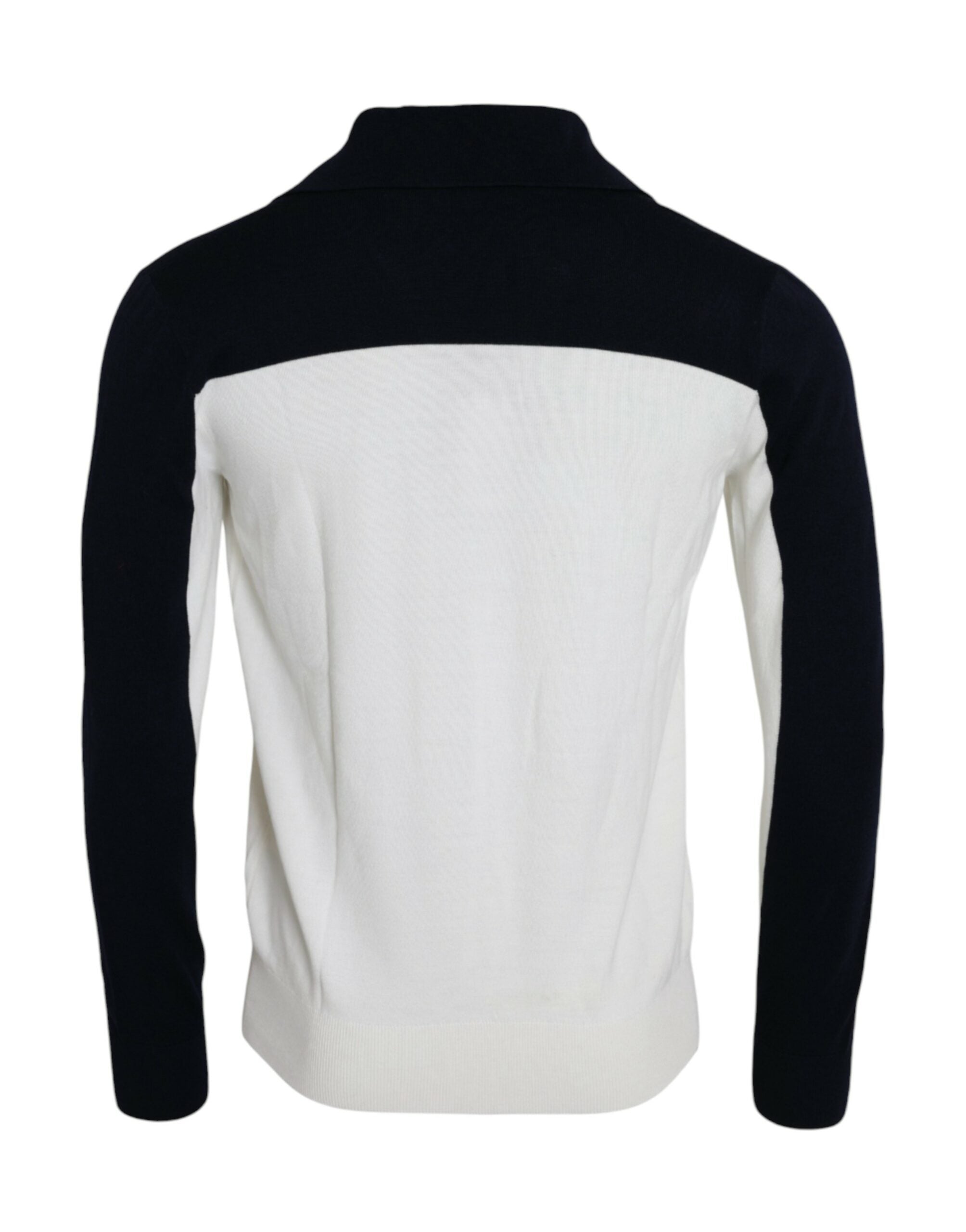 Dolce & Gabbana Vit Svart SICILIA Henley Skjorttröja
