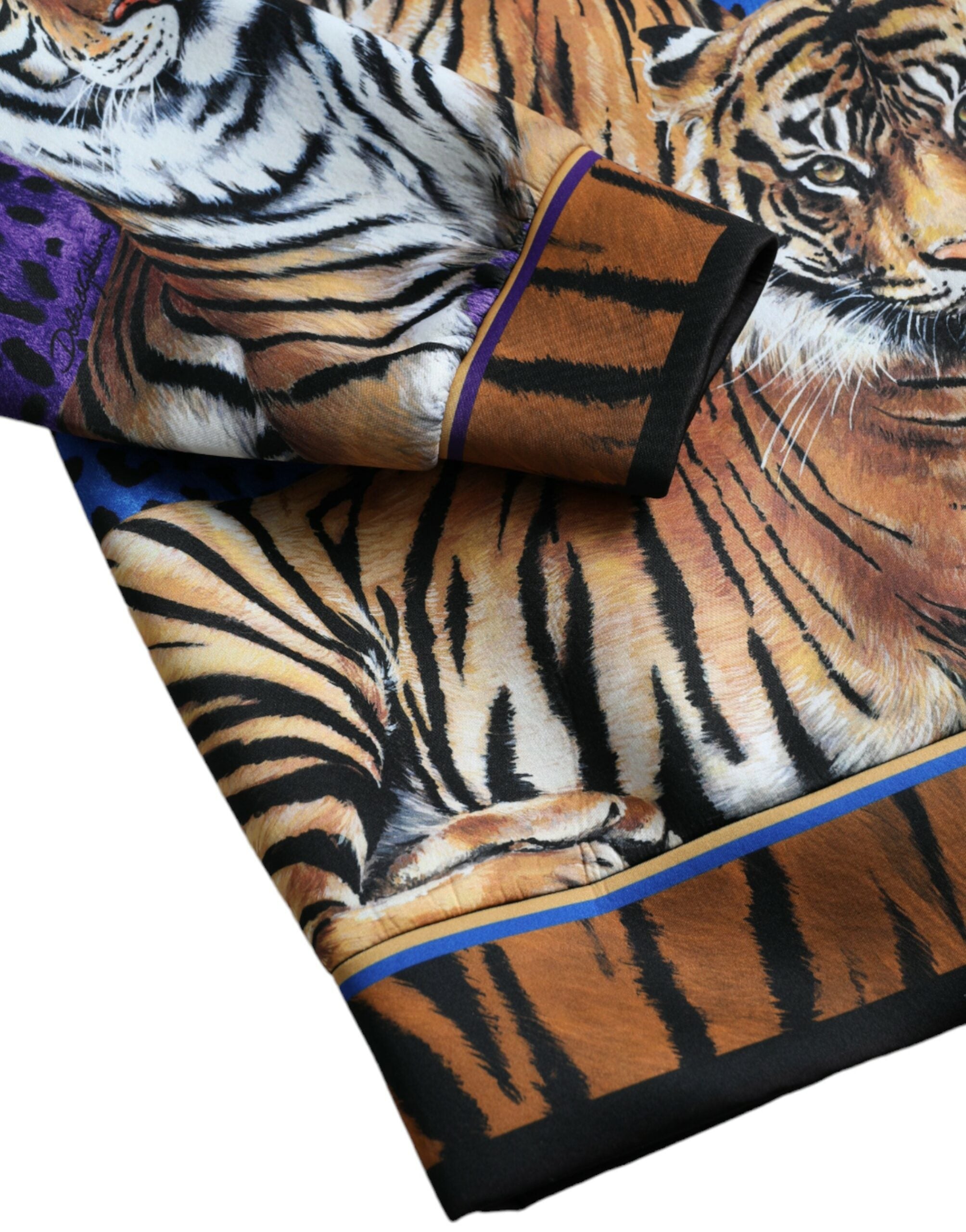 Dolce & Gabbana Flerfärgad Tiger Hooded Sweatshirt