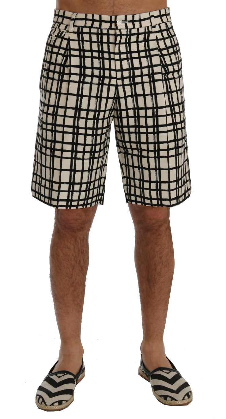 Dolce & Gabbana Vita Svarta Randiga Casual Shorts