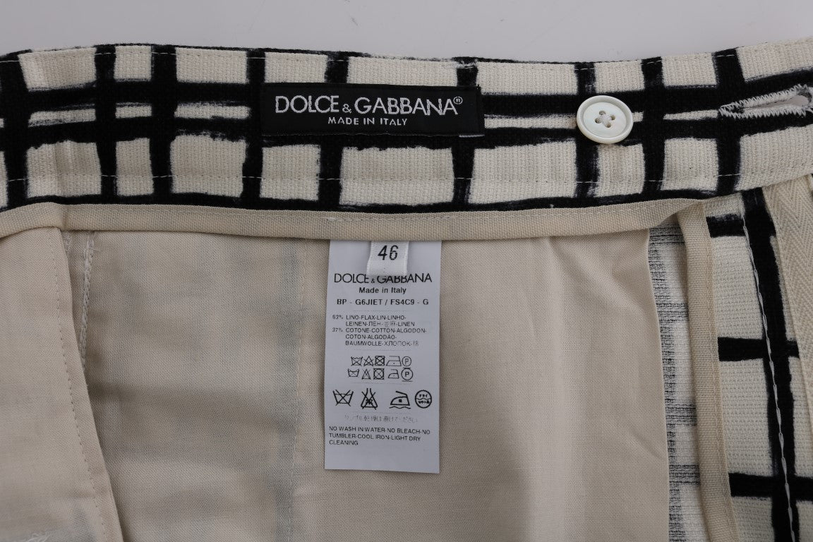 Dolce & Gabbana Vita Svarta Randiga Casual Shorts