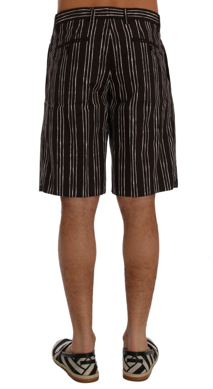 Dolce & Gabbana Bordeauxvita randiga hampabyxor