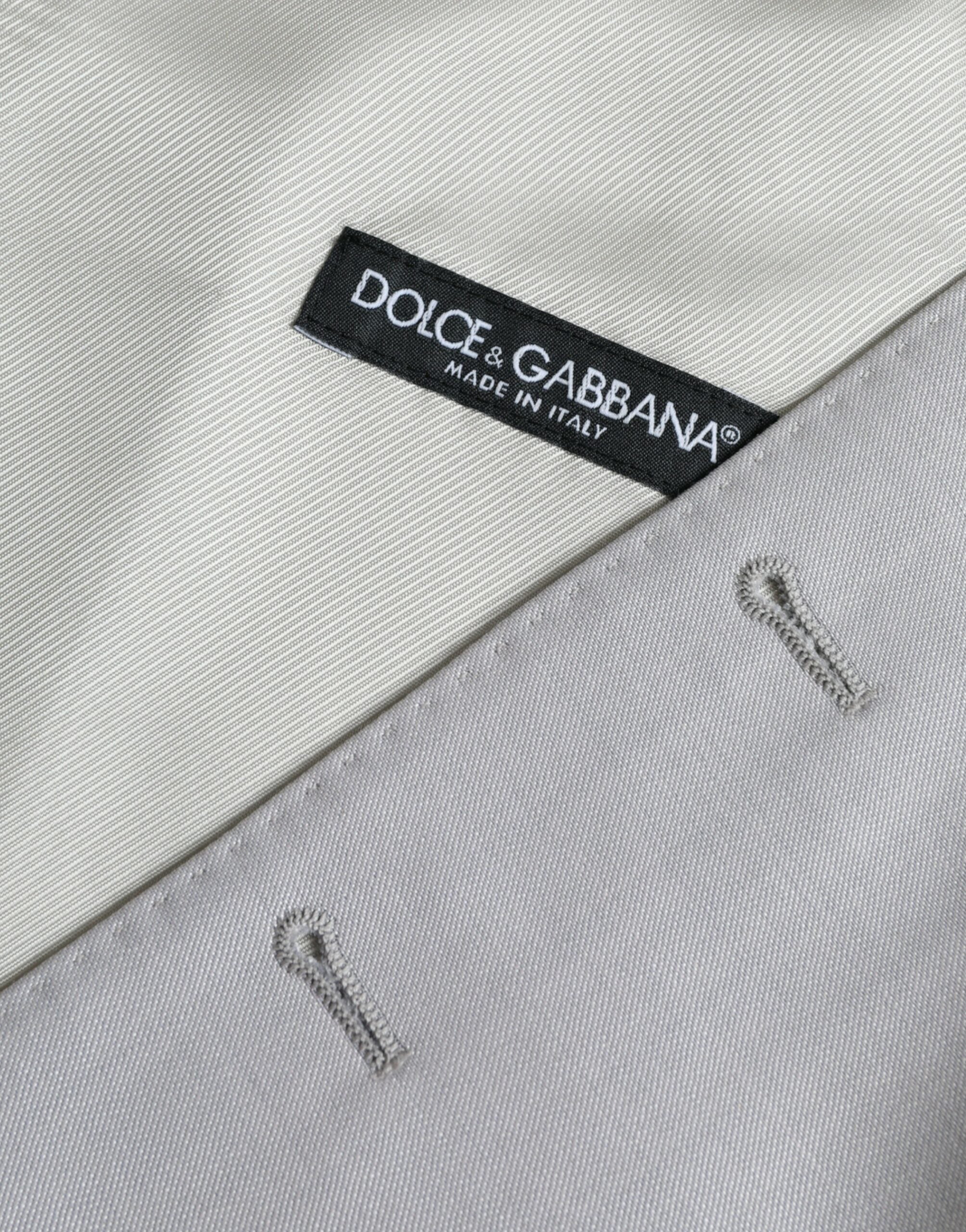 Dolce & Gabbana Ljusgrå Ull Festlig Väst