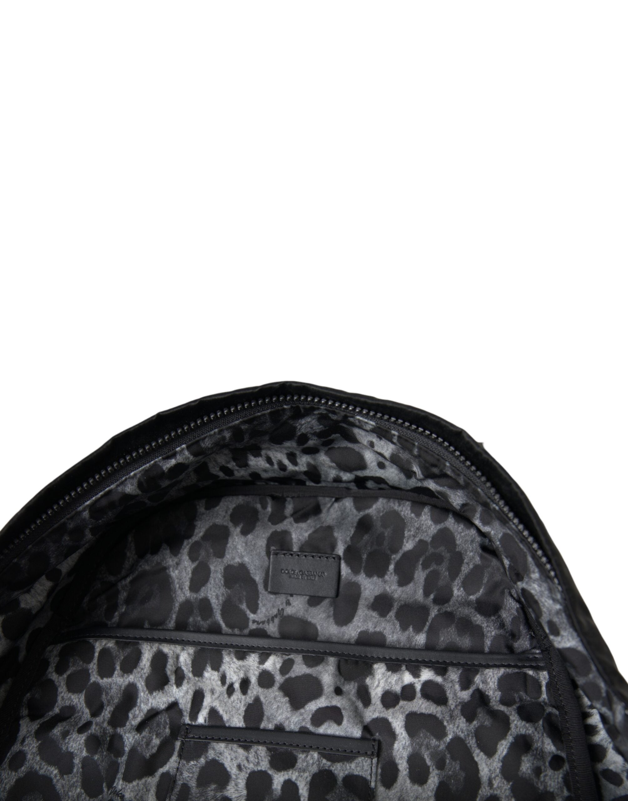 Dolce & Gabbana Svart Ryggsäck i Lackskinn med Logotypplakett