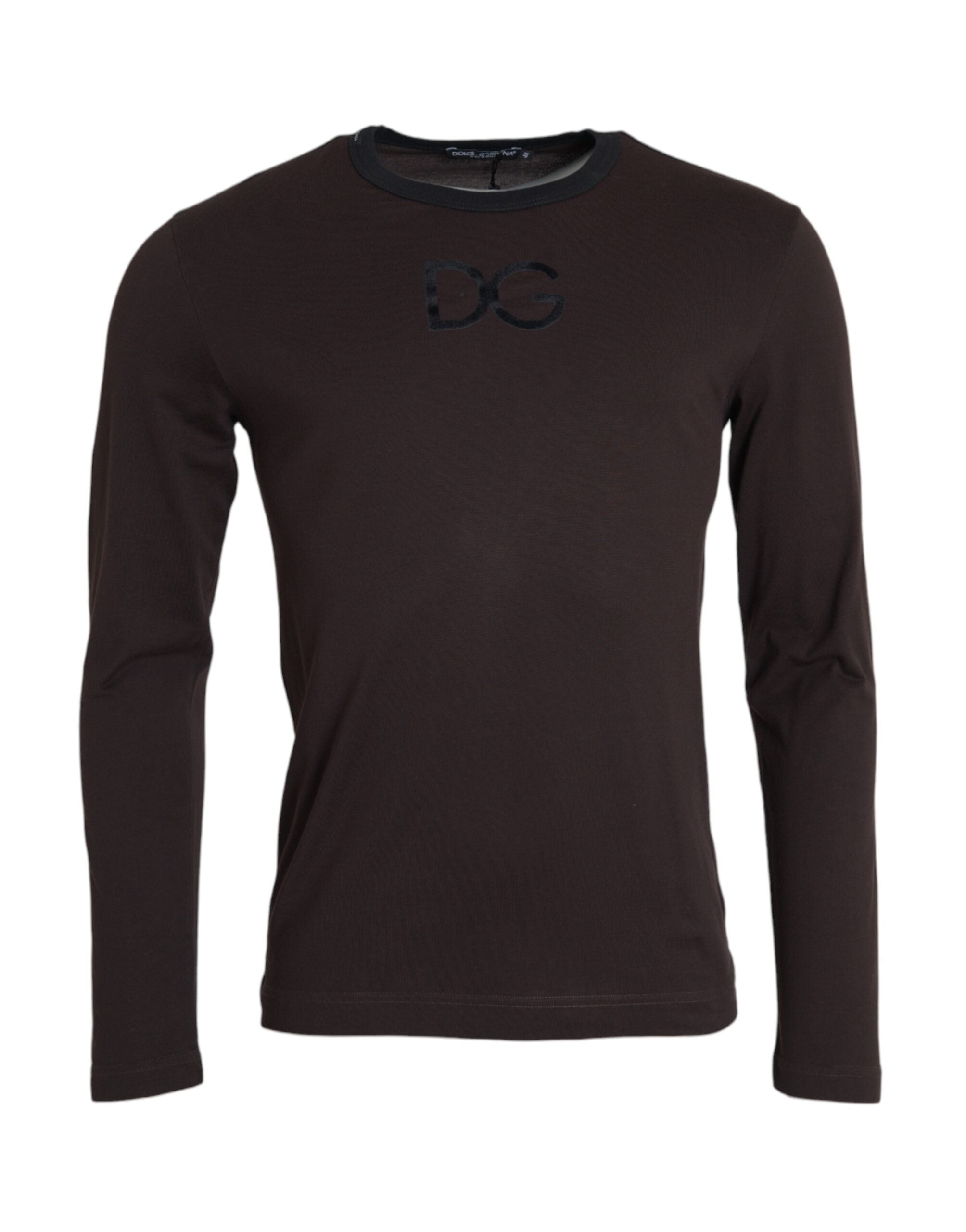 Dolce & Gabbana Brun DG Logo Rundringad Tröja