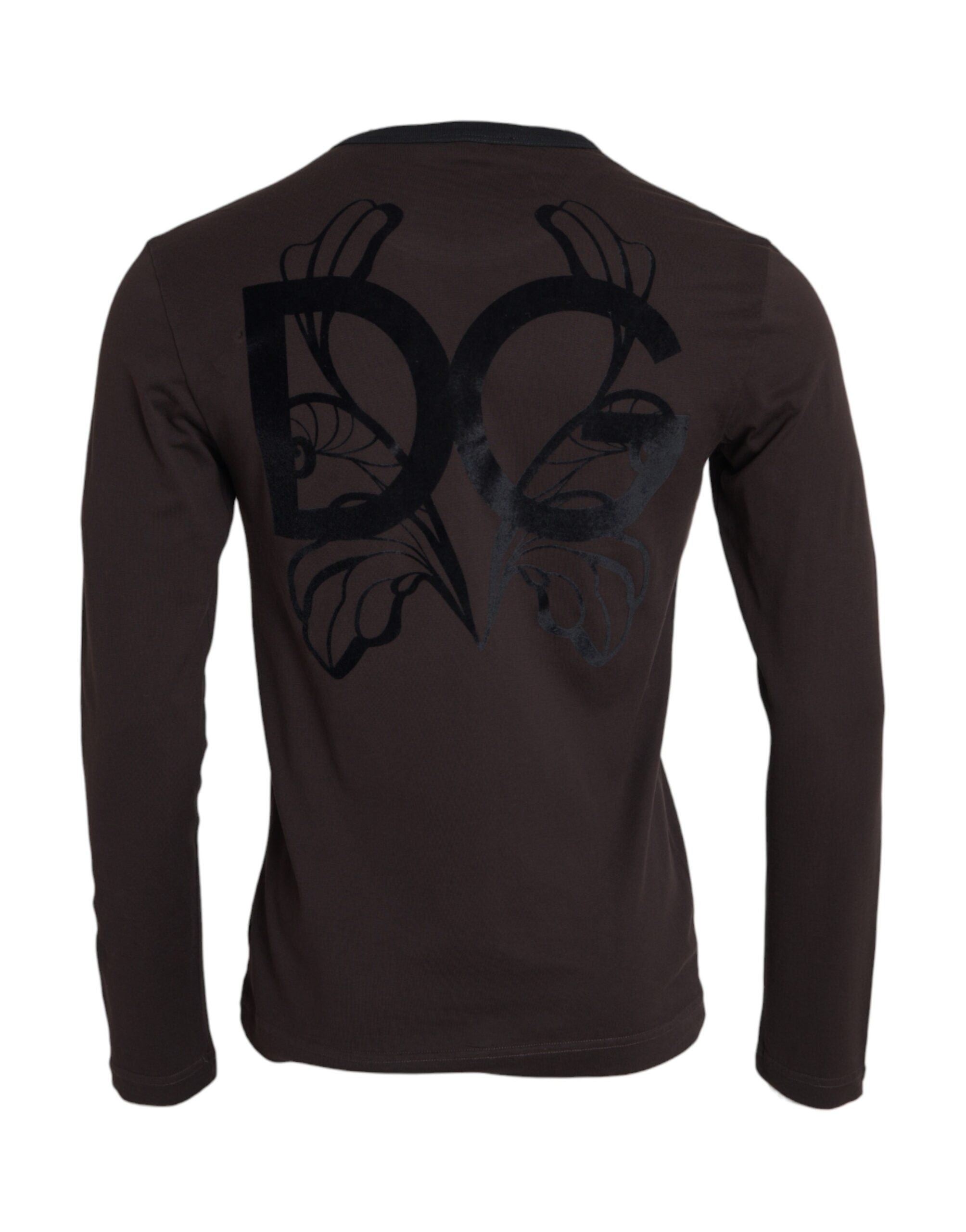 Dolce & Gabbana Brun DG Logo Rundringad Tröja