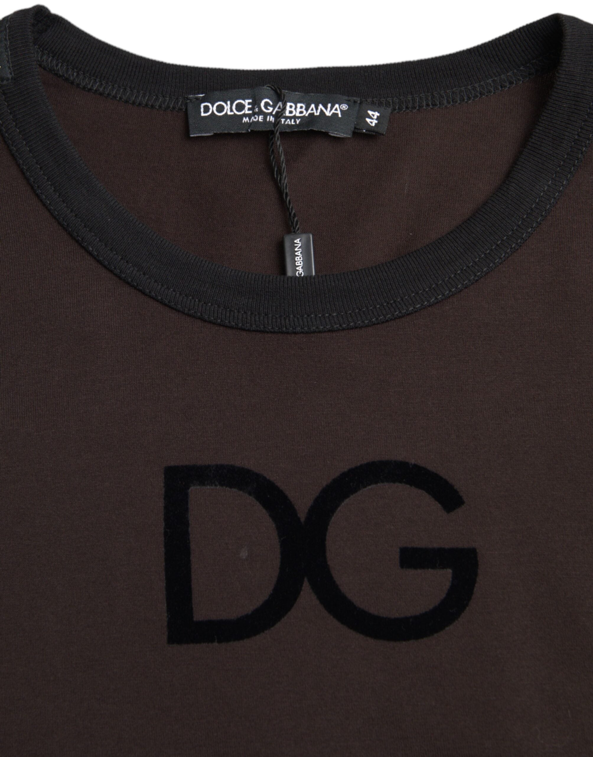 Dolce & Gabbana Brun DG Logo Rundringad Tröja