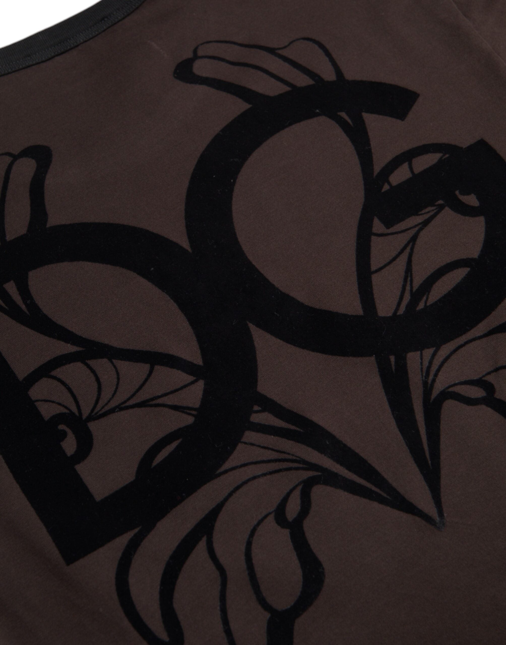 Dolce & Gabbana Brun DG Logo Rundringad Tröja