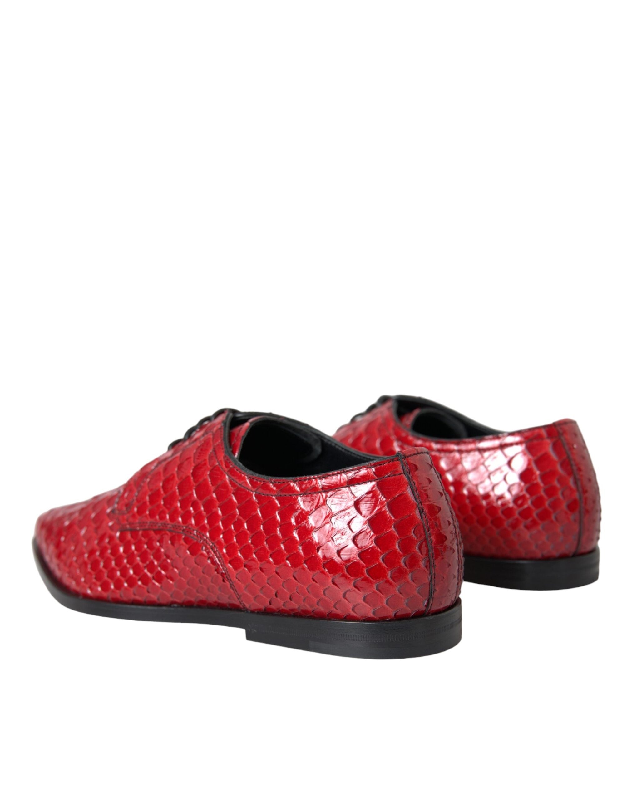 Dolce & Gabbana Röda Texturerade Lackerade Derby Herrskor