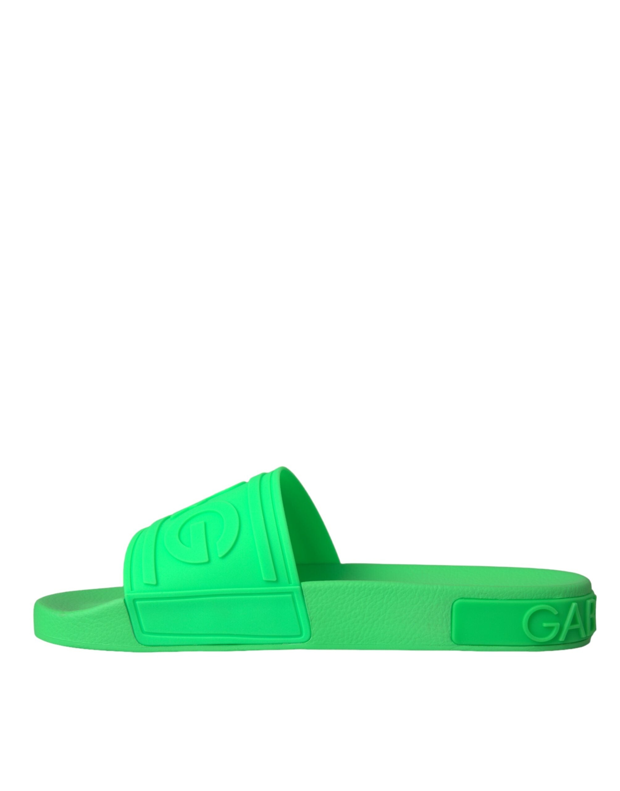 Dolce & Gabbana Gröna Lädersandaler Strandskor