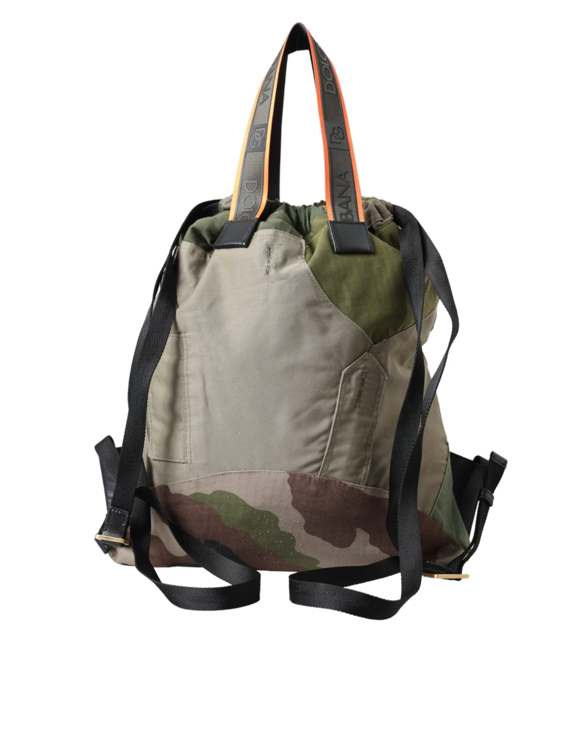 Dolce & Gabbana Militärgrön Patchwork Ryggsäck