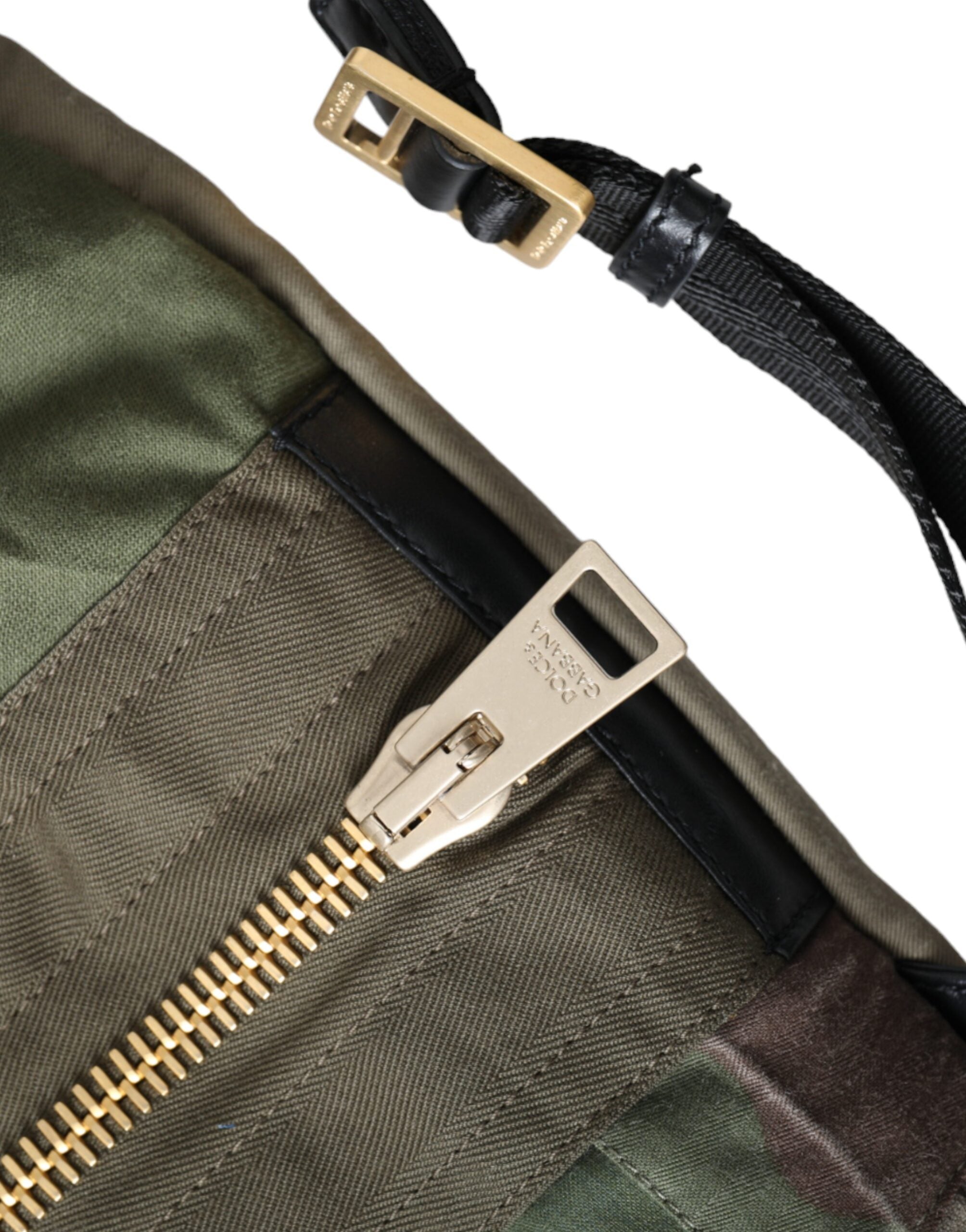 Dolce & Gabbana Militärgrön Patchwork Ryggsäck