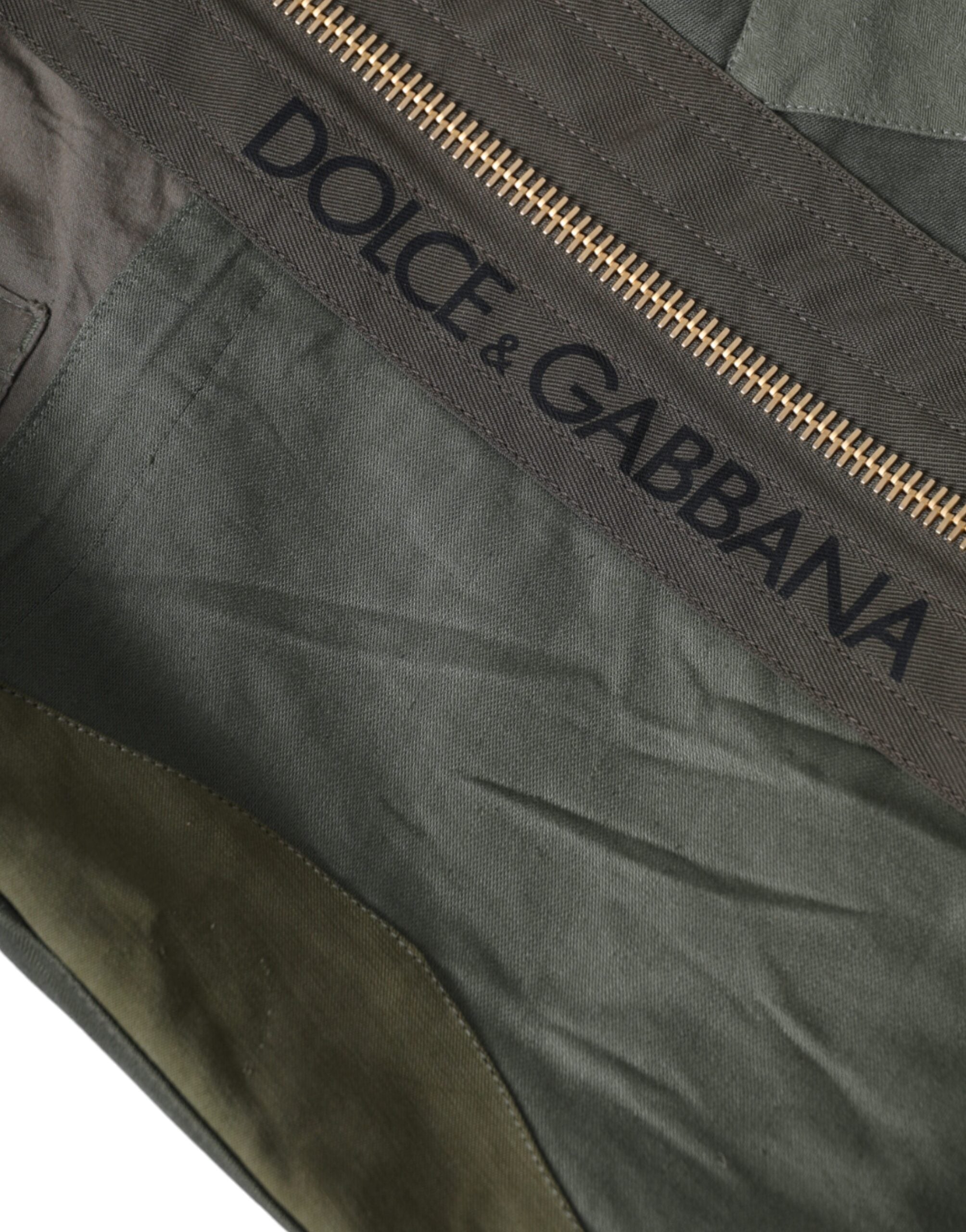 Dolce & Gabbana Militärgrön Patchwork Ryggsäck