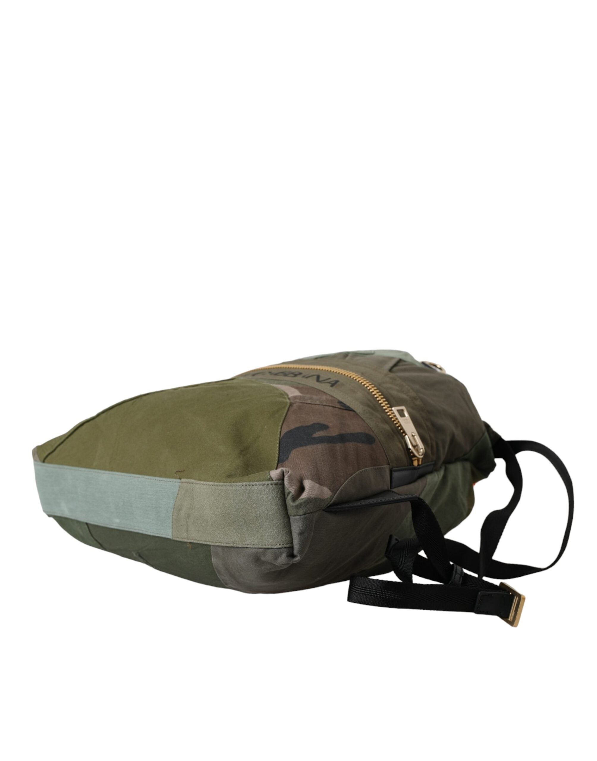 Dolce & Gabbana Militärgrön Patchwork Ryggsäck