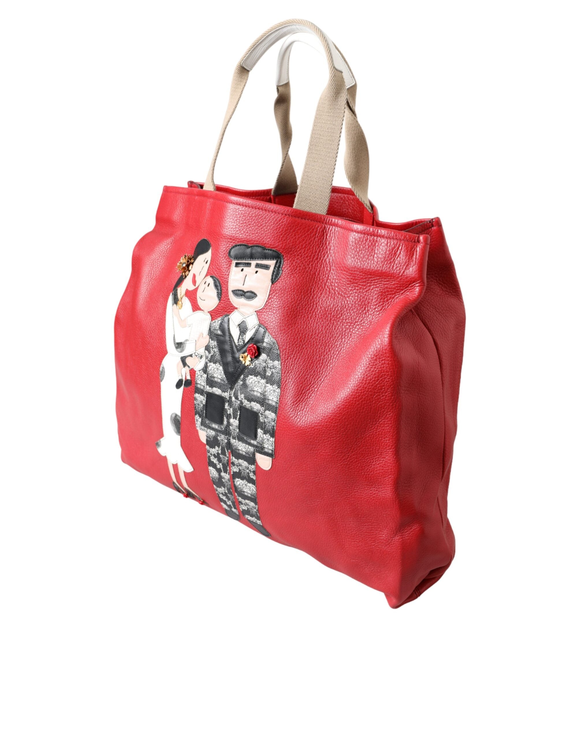 Dolce & Gabbana Röd Läder