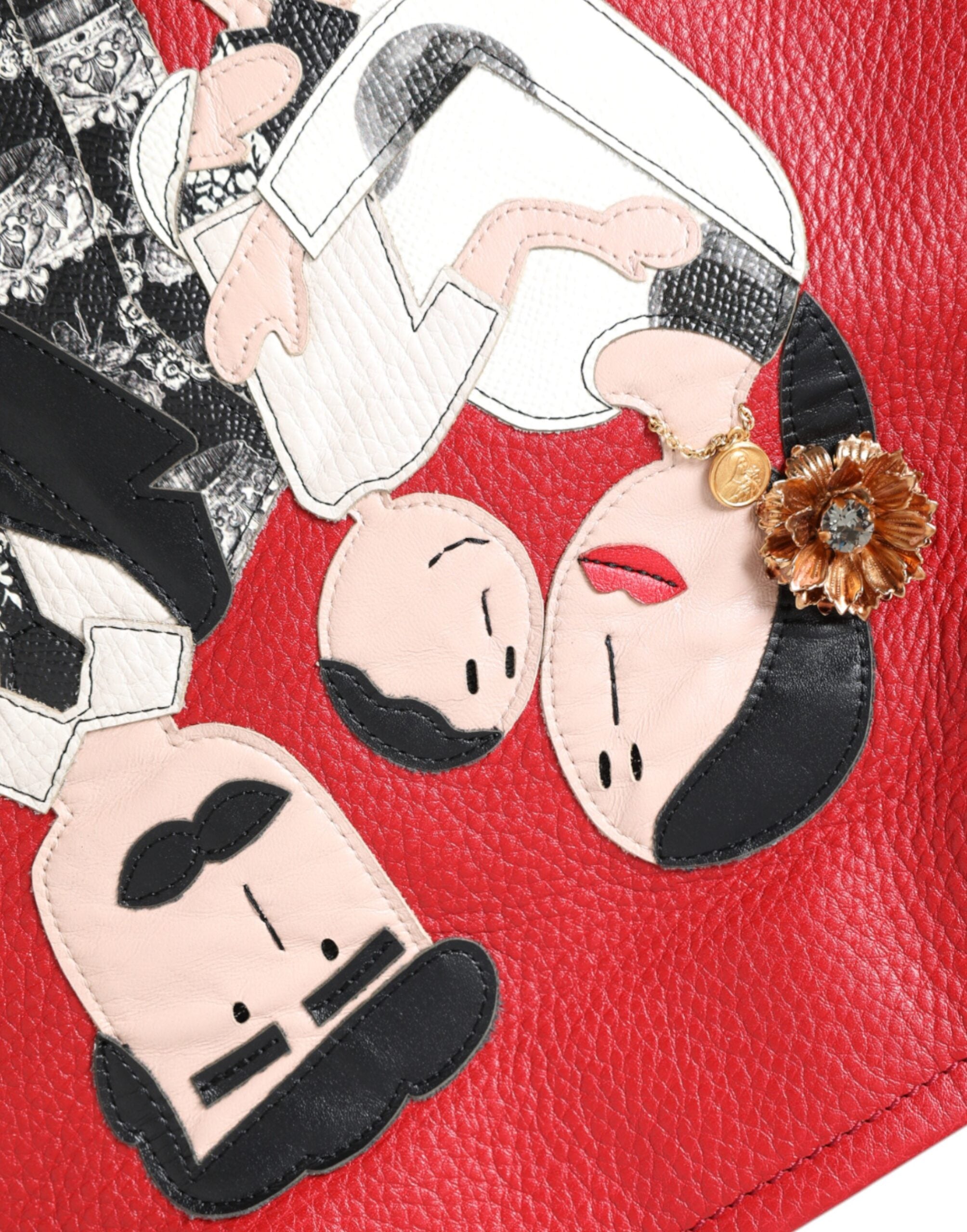 Dolce & Gabbana Röd Läder