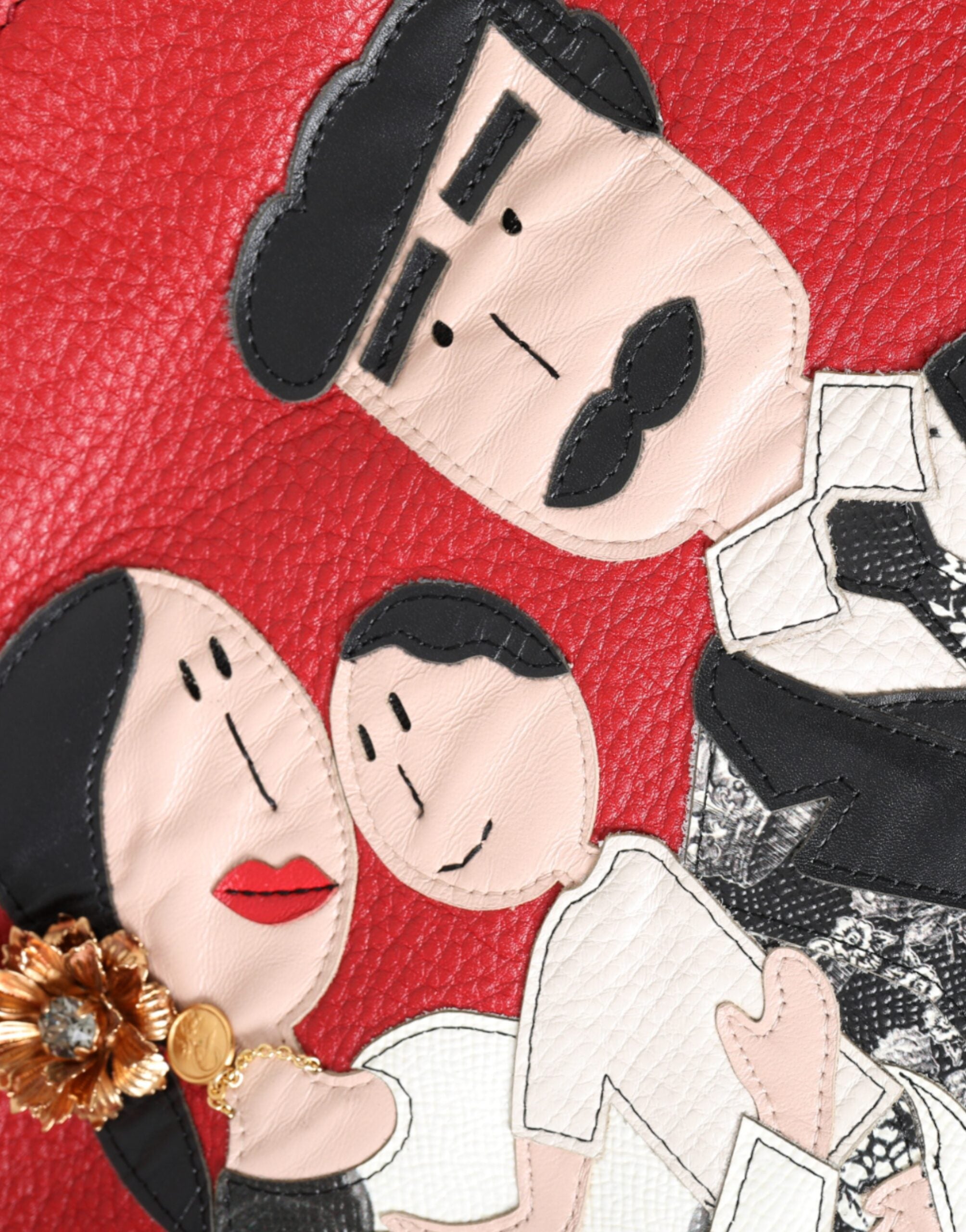 Dolce & Gabbana Röd Läder