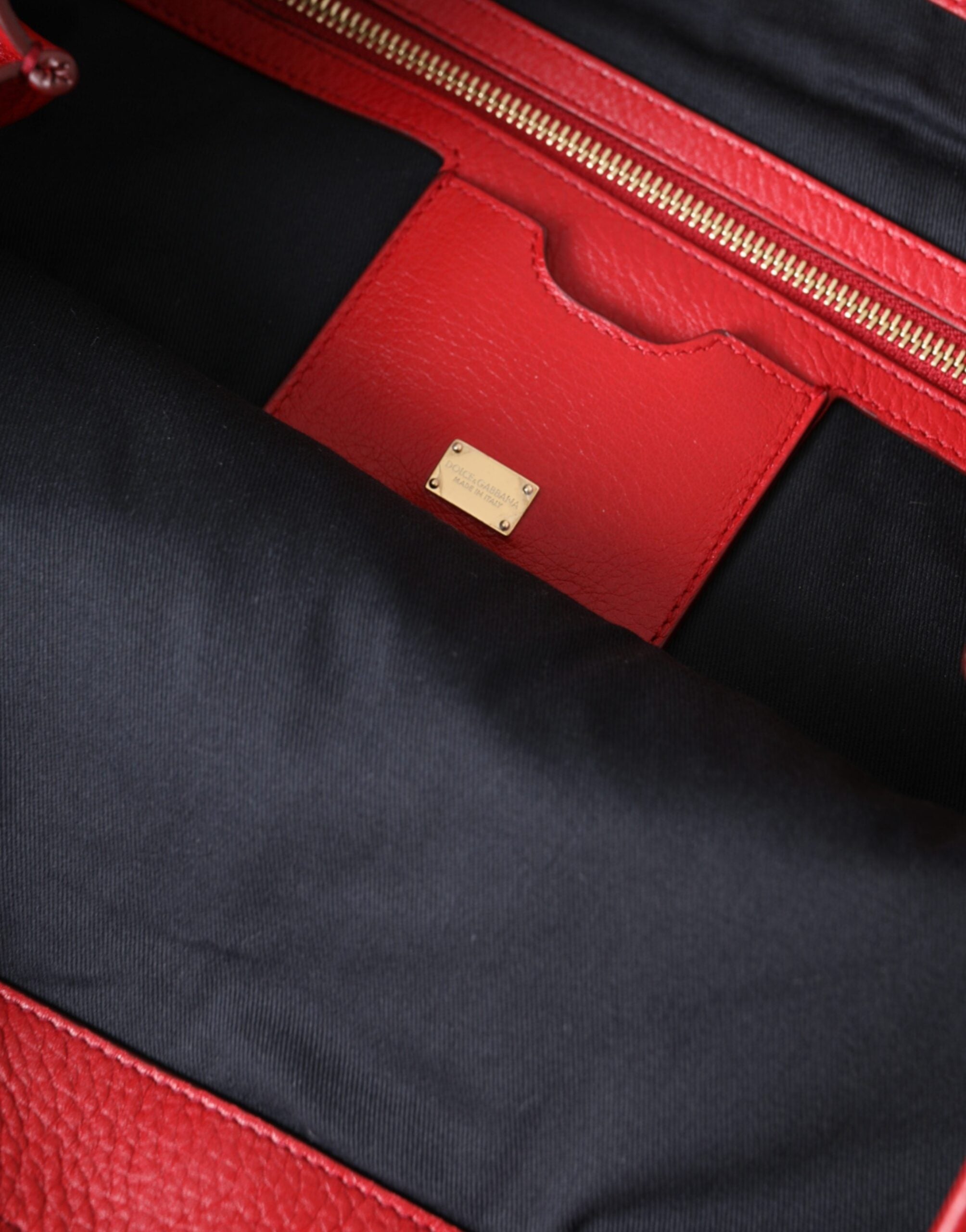 Dolce & Gabbana Röd Läder