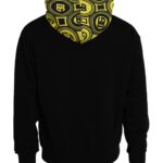 Dolce & Gabbana svart logotyp bomulls tröja med huva