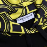 Dolce & Gabbana svart logotyp bomulls tröja med huva