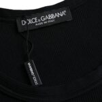 Dolce & Gabbana Svart Linne Ärmlös Underkläder Herr T-shirt