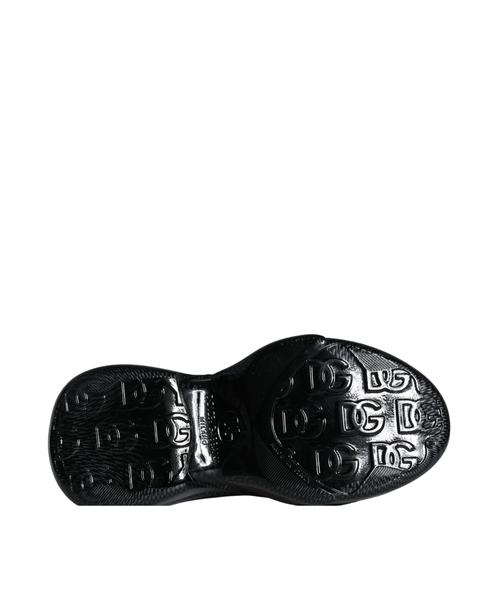 Dolce & Gabbana Svarta Foiled Rubber Toy Låga Sneakers Herrskor