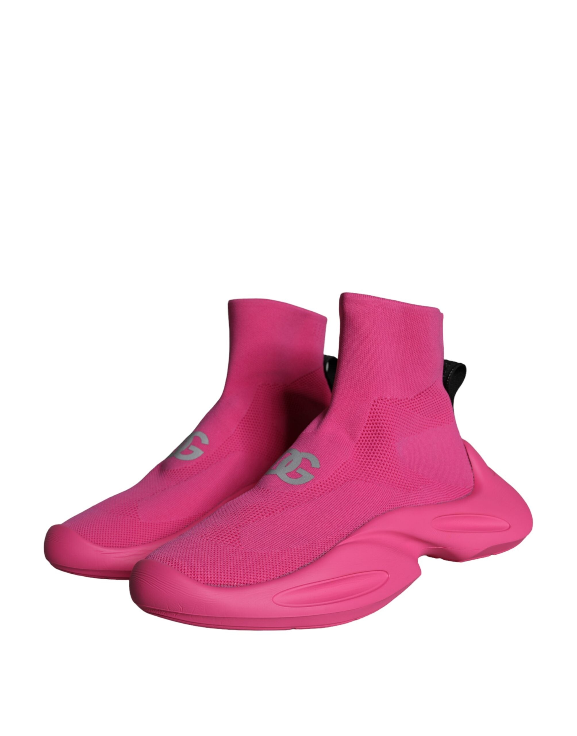 Dolce & Gabbana Rosa Logotyptryck Slip On Strumpor Sneakers Skor