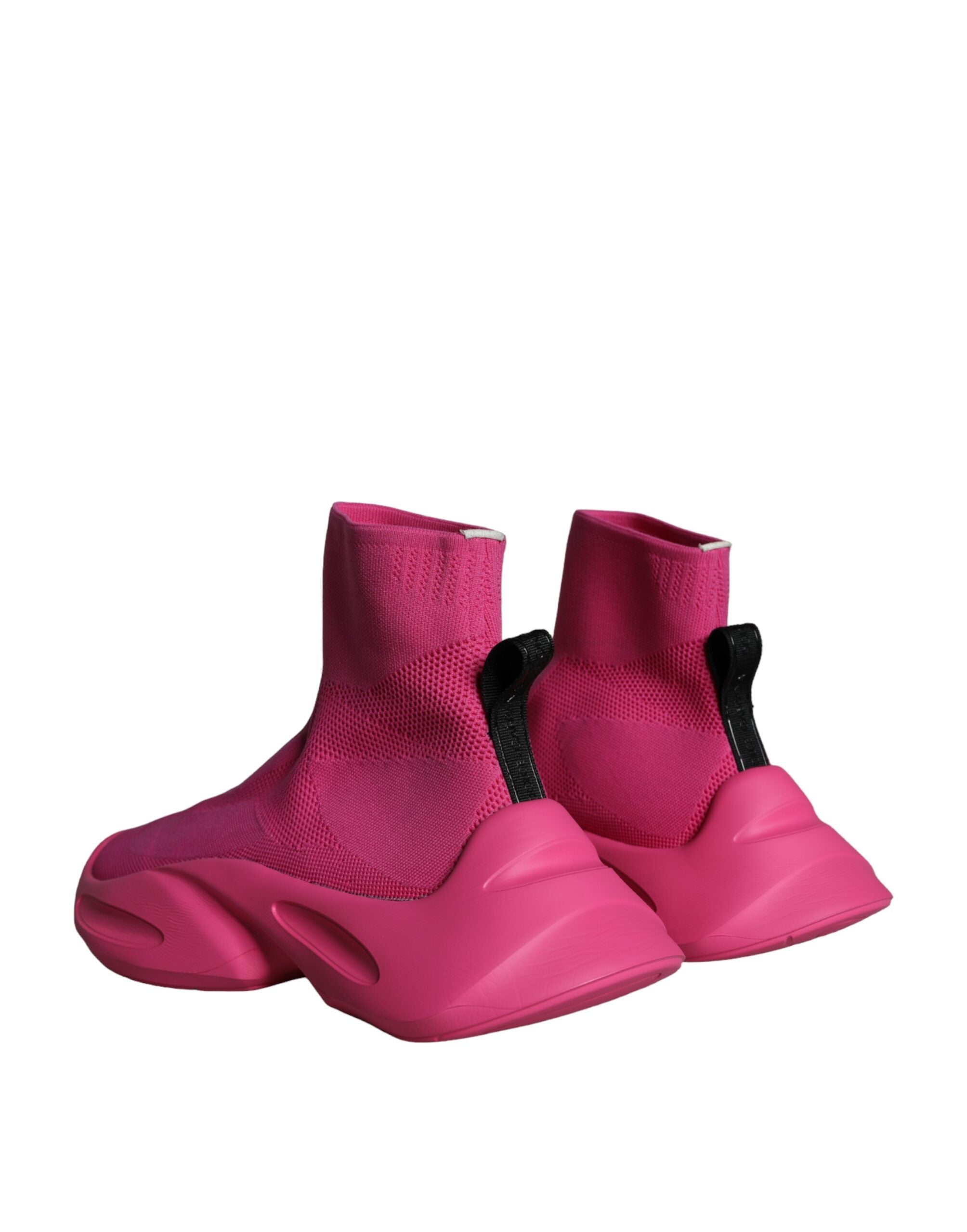 Dolce & Gabbana Rosa Logotyptryck Slip On Strumpor Sneakers Skor
