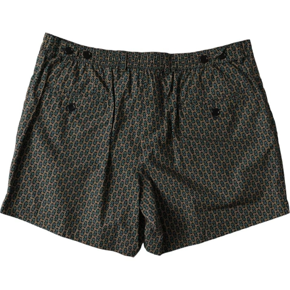 Dolce & Gabbana Bruna Mönstrade Strandkläder Badshorts Badkläder