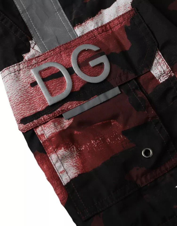 Dolce & Gabbana Flerfärgade Kamouflage DG Logo Beachwear Shorts Badkläder
