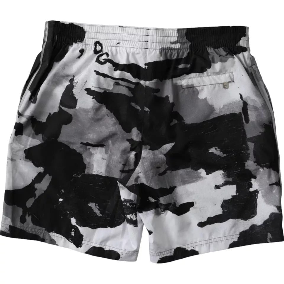 Dolce & Gabbana Flerfärgade Kamouflage DG Logo Beachwear Shorts Badkläder