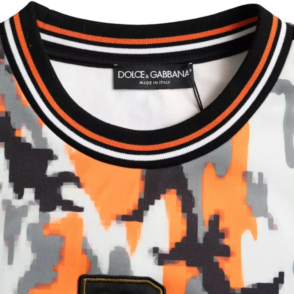 Dolce & Gabbana Flerfärgad Kamouflage Rund Halsad Pullovertröja