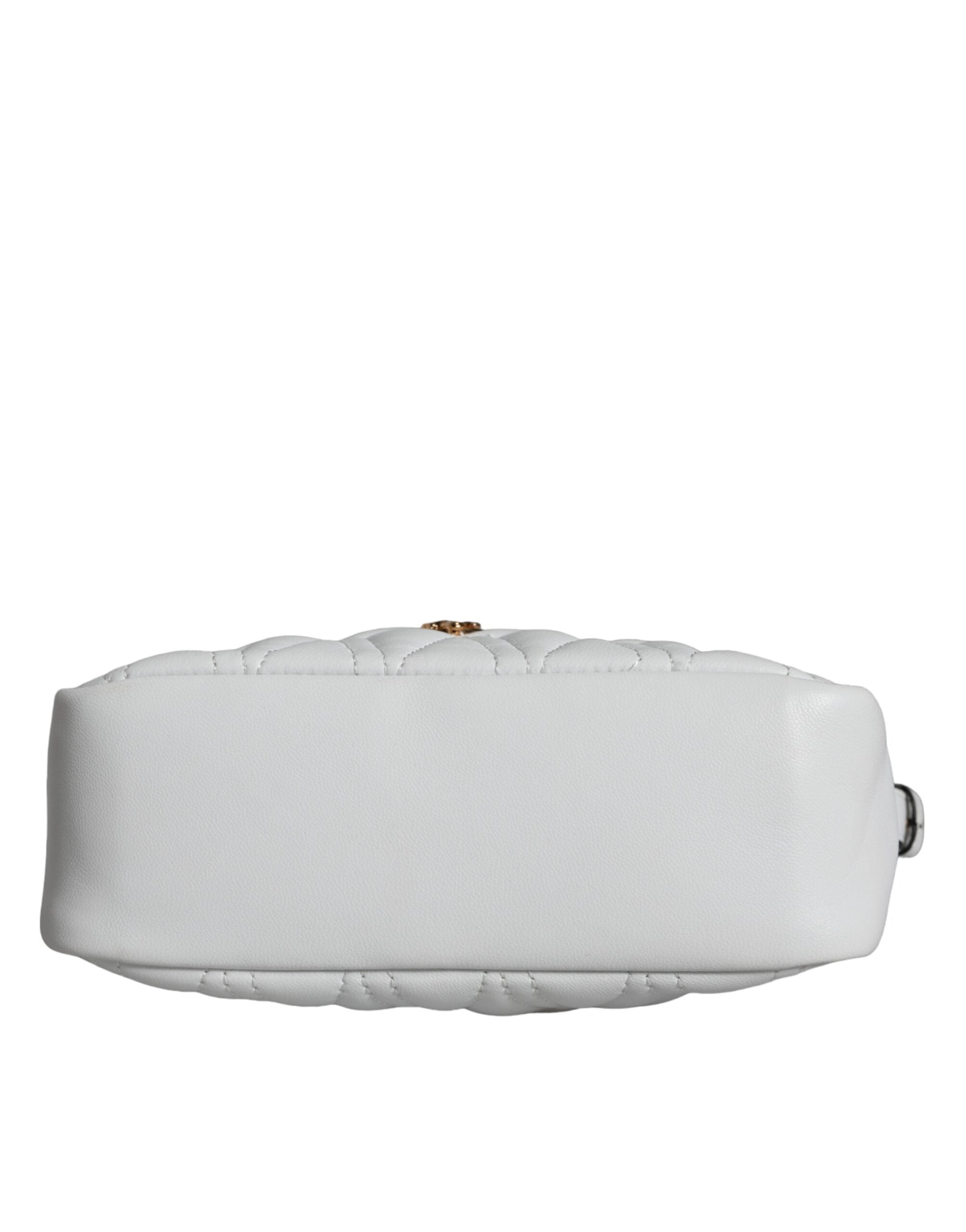 Versace Vit Quilted Nappa Leather Axelremsväska