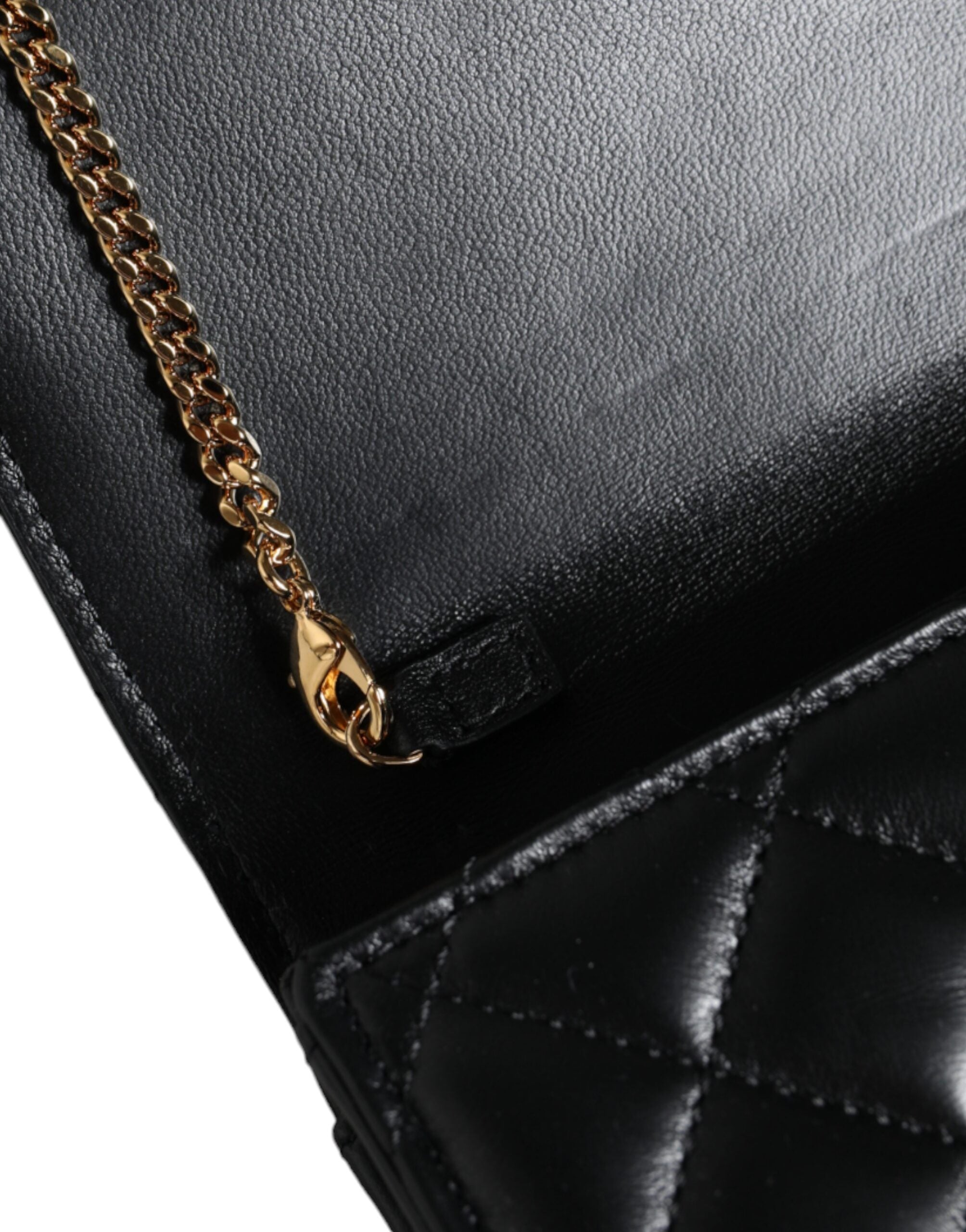 Versace svart quiltad axelväska i nappaläder