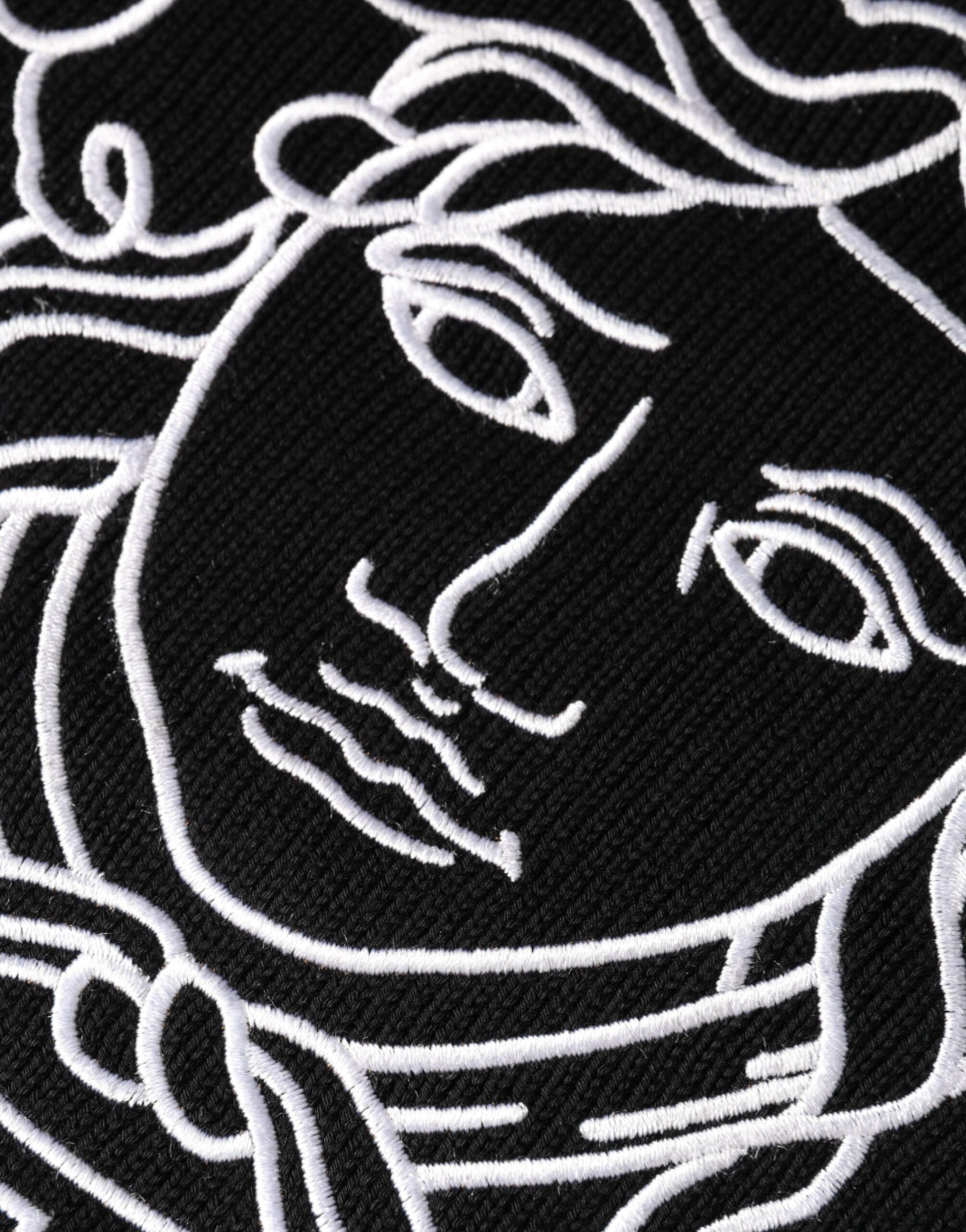 Versace Svart Medusa Broderad Rund Halsad Tröja