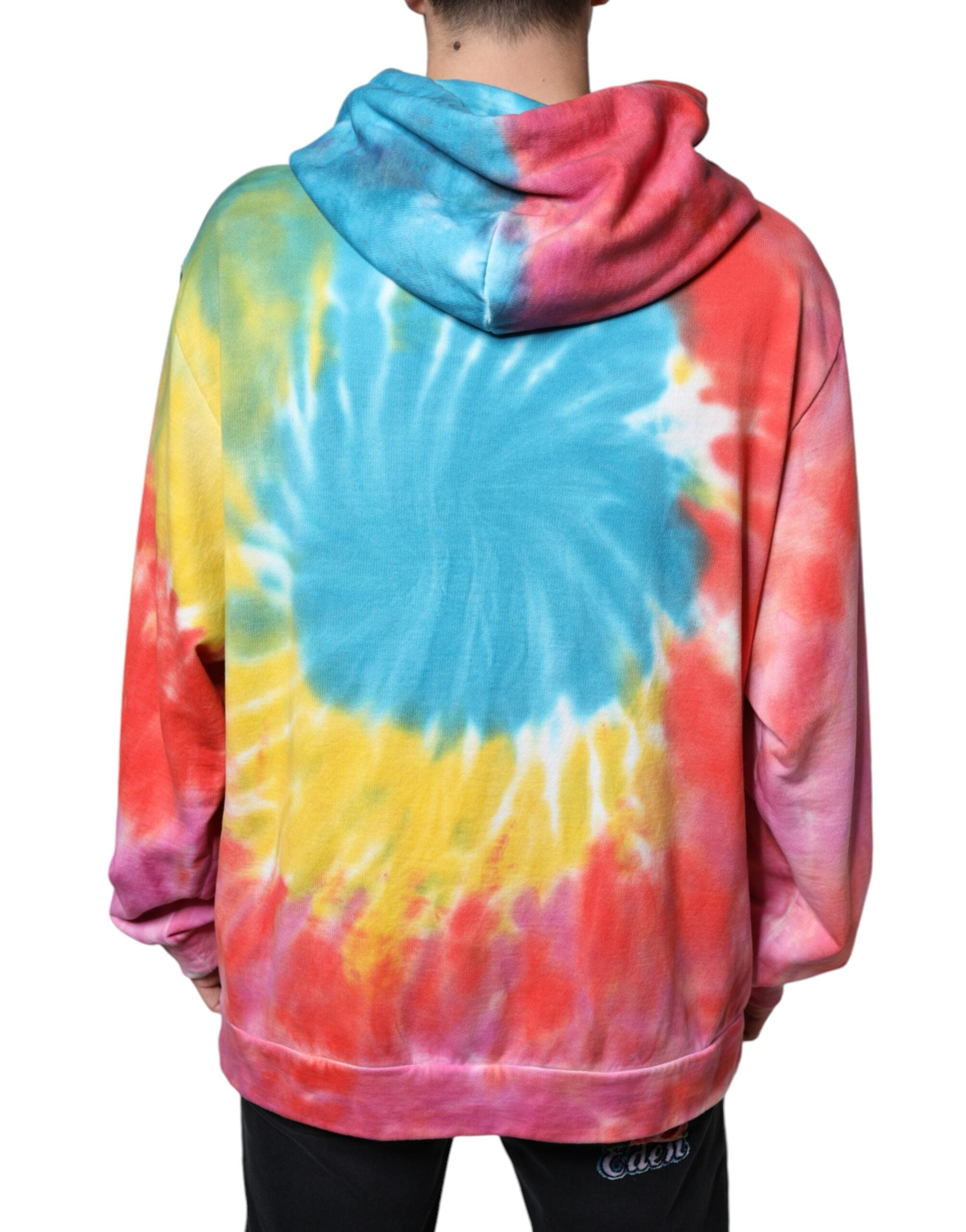 Dolce & Gabbana Flerfärgad Tie Dye Huvtröja med Huva