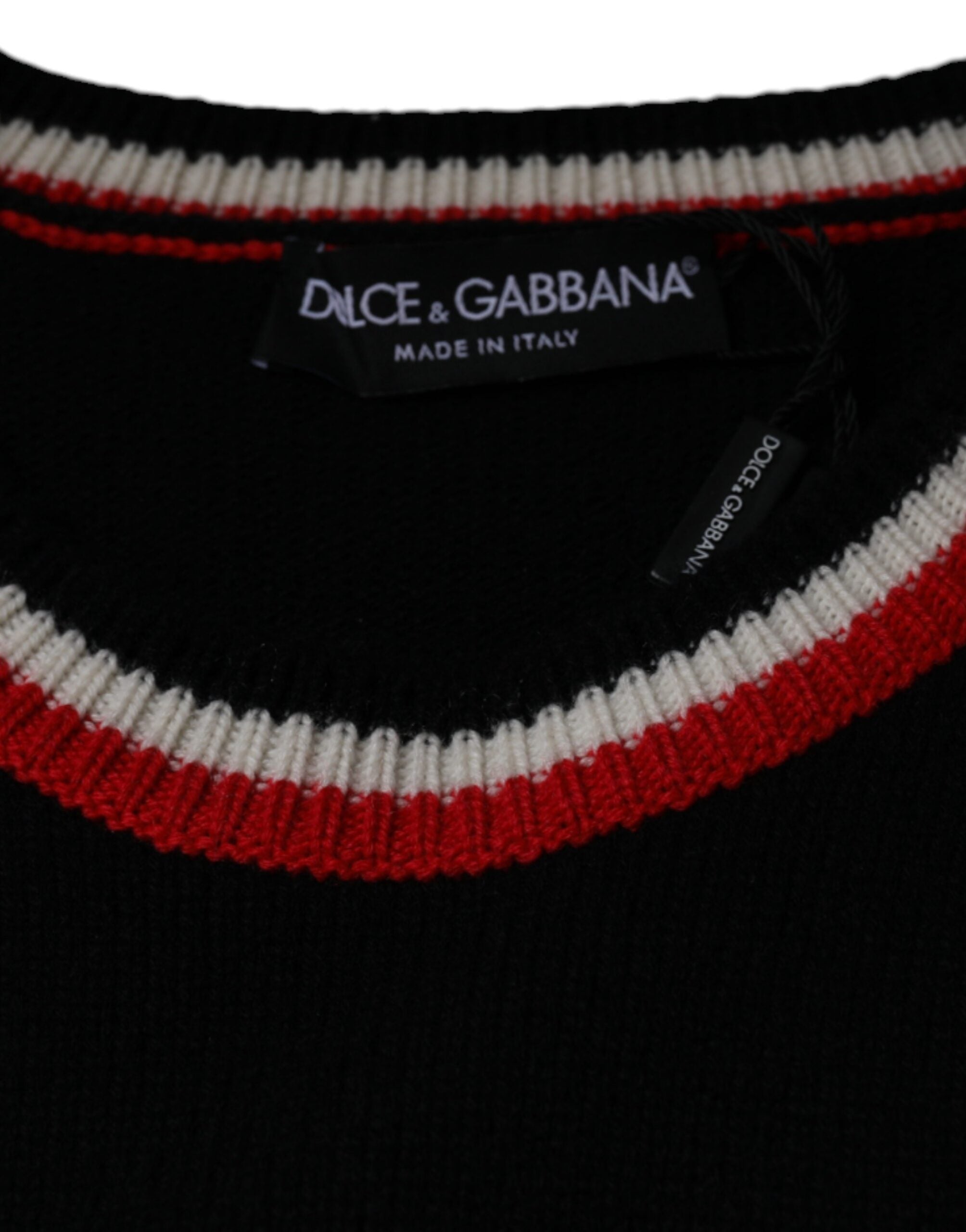 Dolce & Gabbana Svart Cashmere Pig of the Year Pullover-tröja