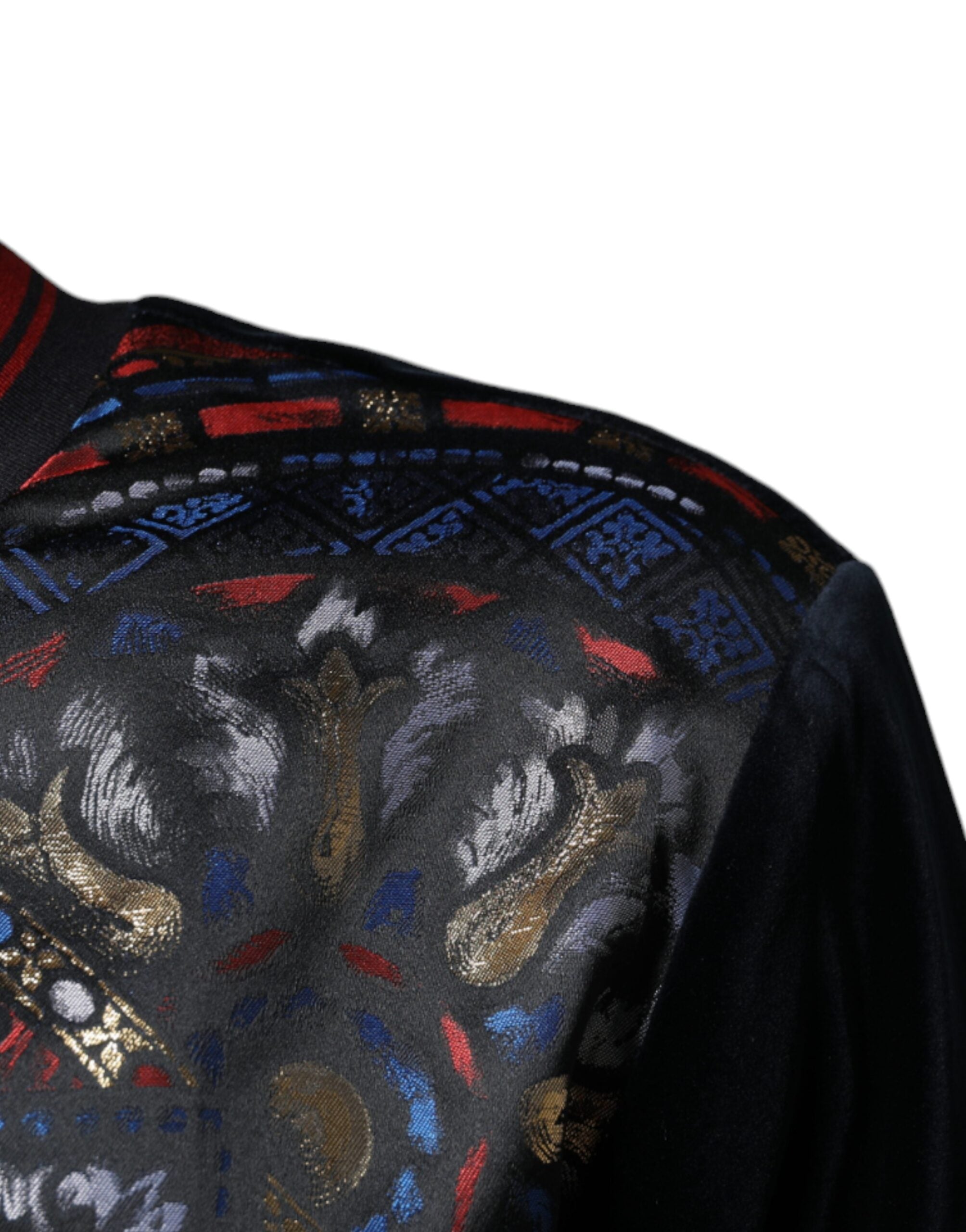 Dolce & Gabbana Flerfärgad Jacquard Rundringad Sweatshirttröja