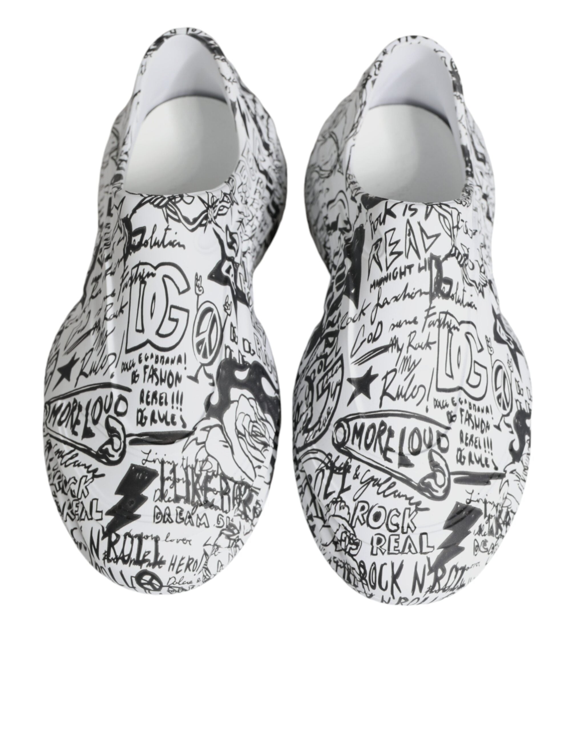 Dolce & Gabbana Vita Svarta Graffiti Daymaster Sneakers Skor