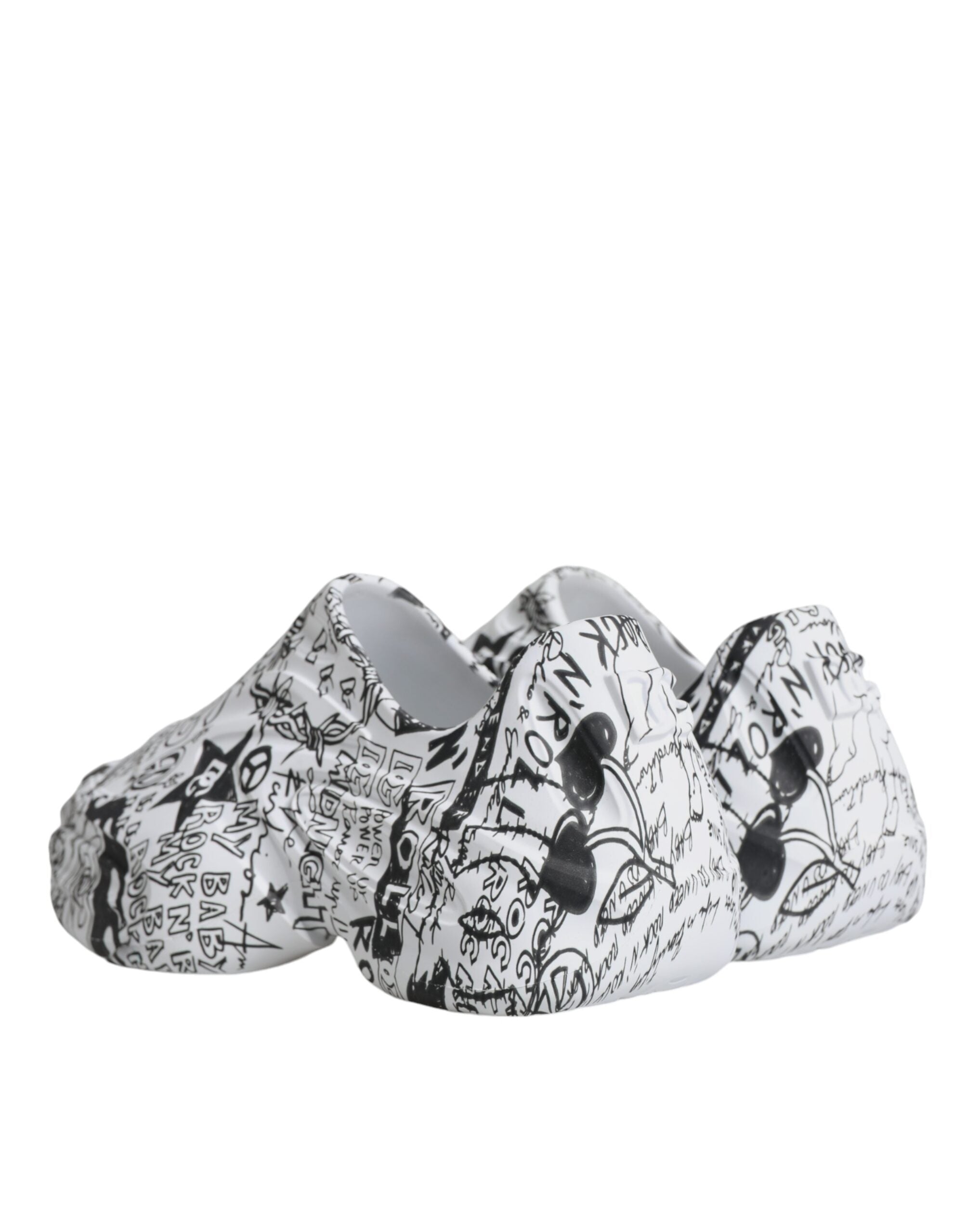 Dolce & Gabbana Vita Svarta Graffiti Daymaster Sneakers Skor