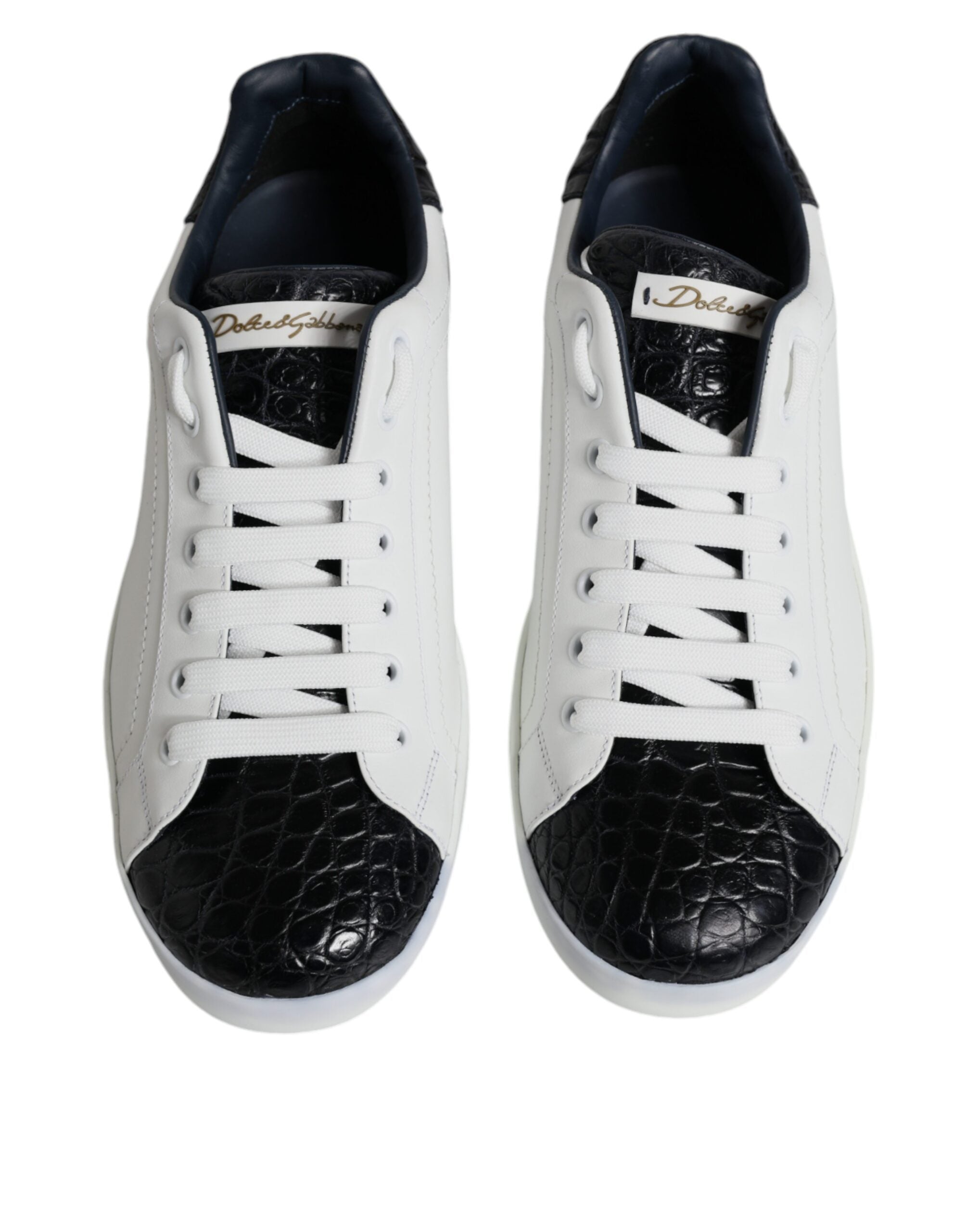 Dolce & Gabbana Vita Läderlogotyp Portofino Sneakers Skor
