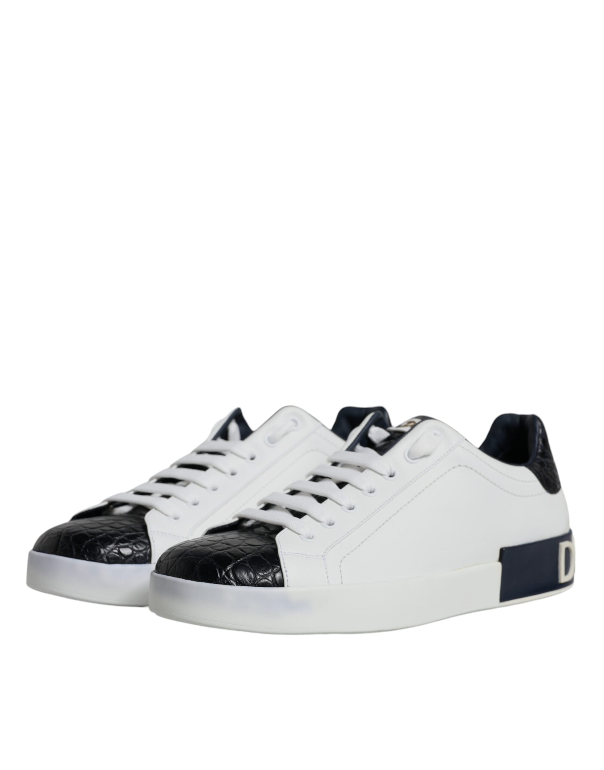 Dolce & Gabbana Vita Läderlogotyp Portofino Sneakers Skor