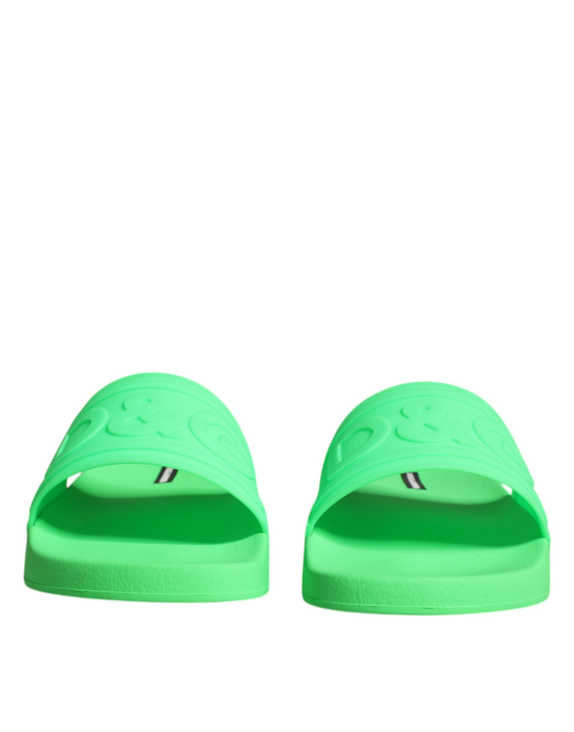 Dolce & Gabbana Gröna Lädersandaler Strandskor